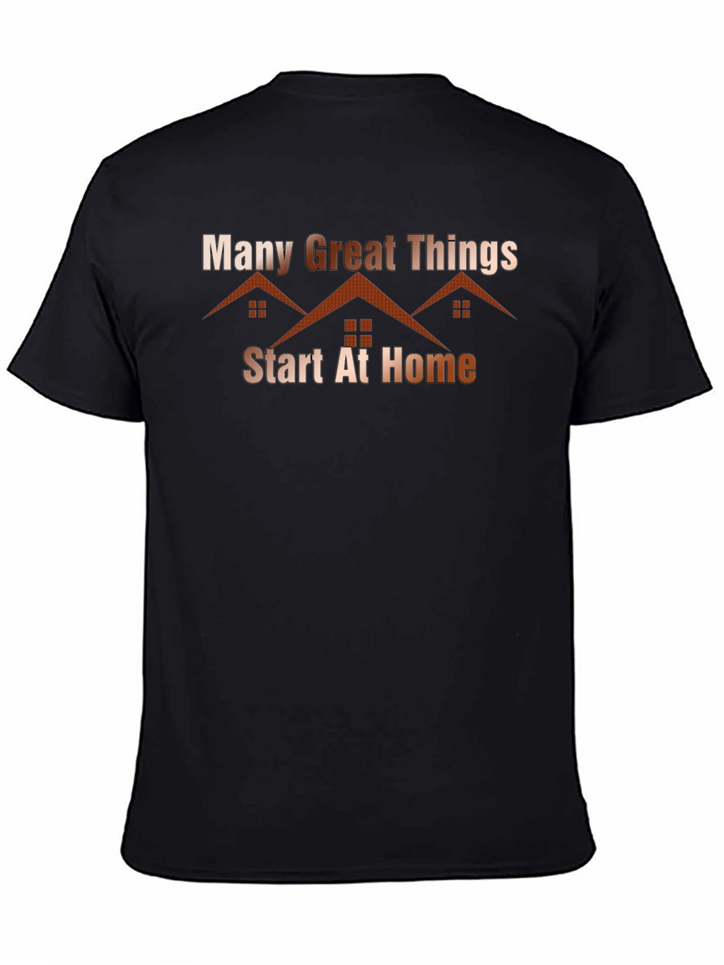 Many Great Things At Home Black T-Shirt