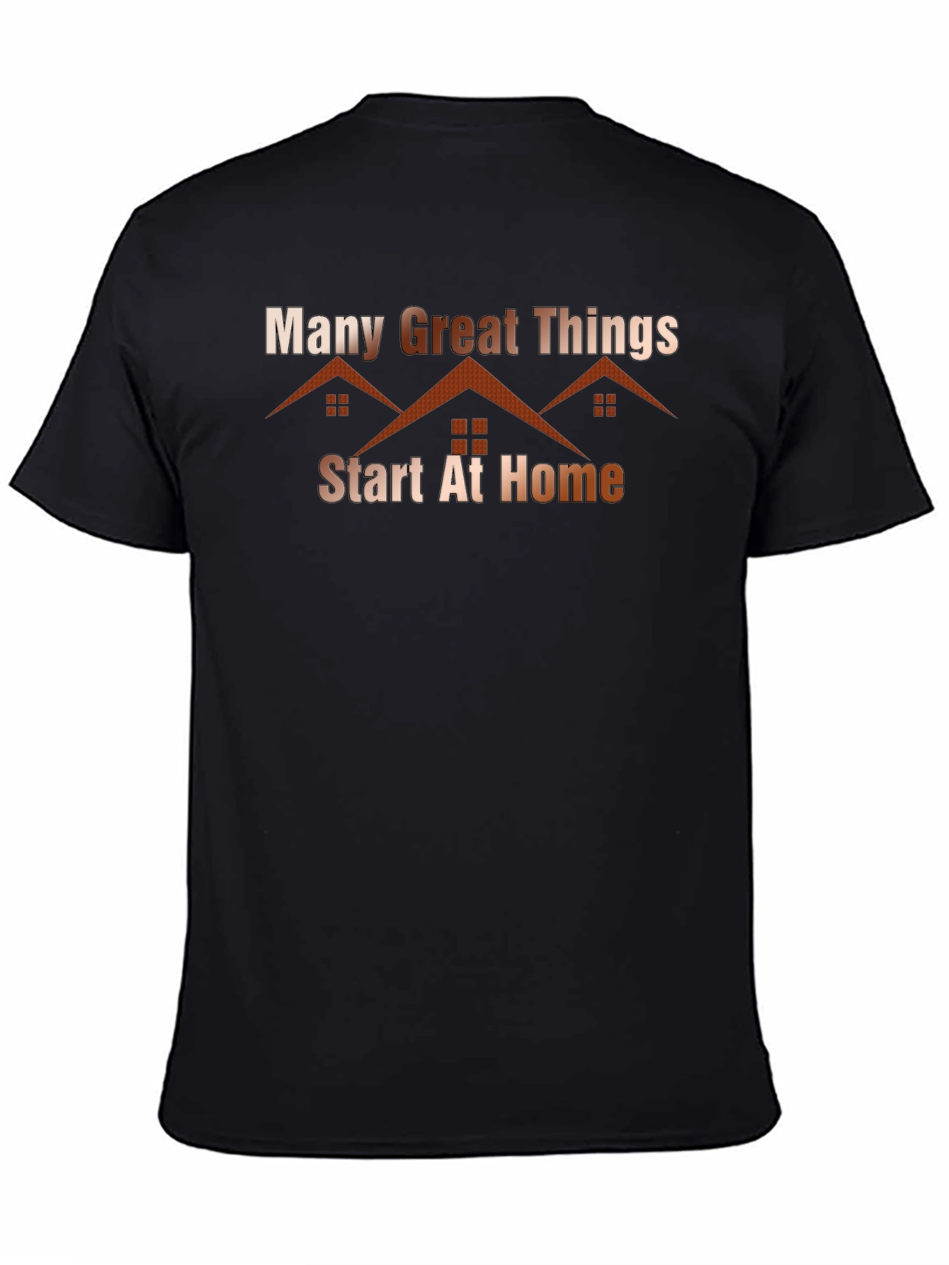 Many Great Things At Home Black T-Shirt
