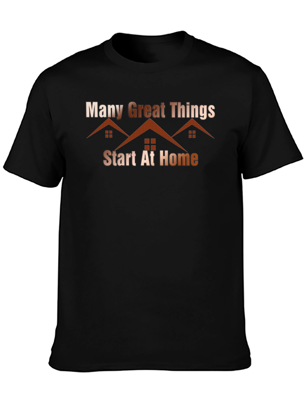 Many Great Things At Home Black T-Shirt