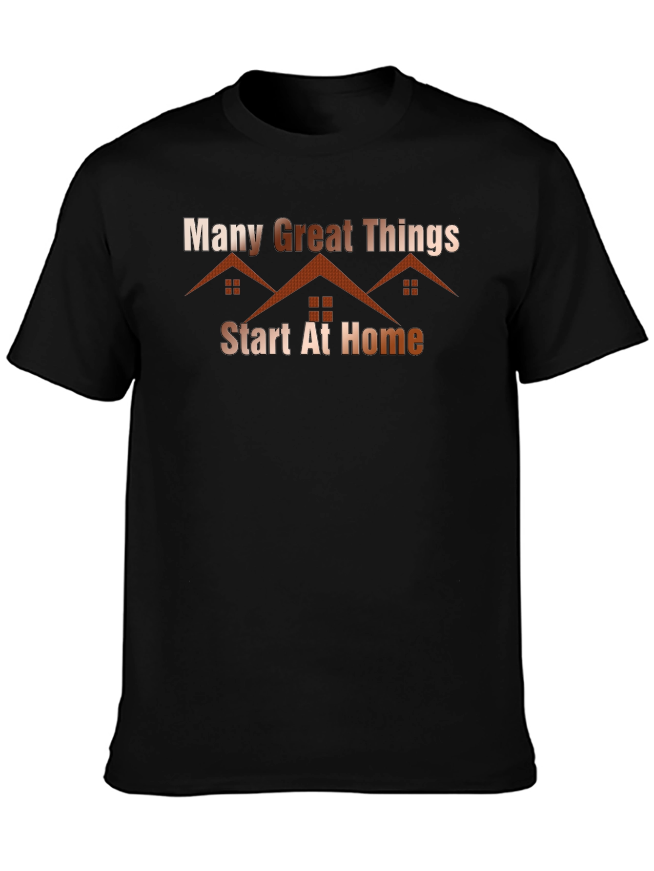 Many Great Things At Home Black T-Shirt