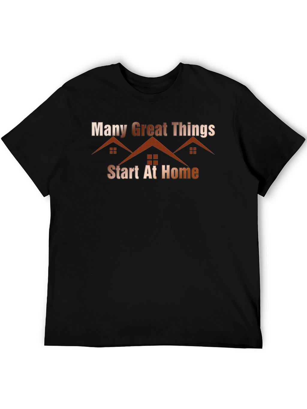 Many Great Things At Home Black T-Shirt