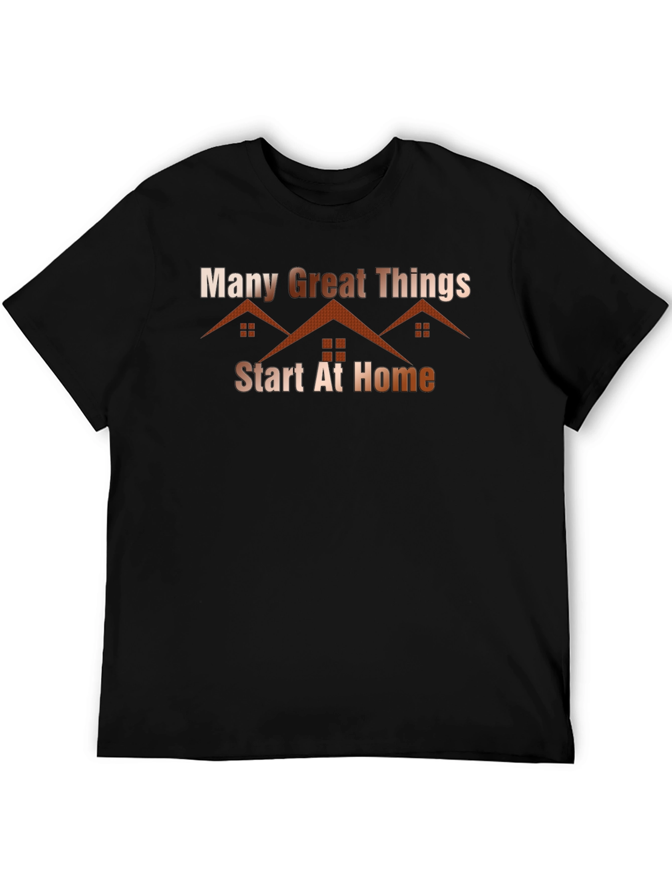 Many Great Things At Home Black T-Shirt