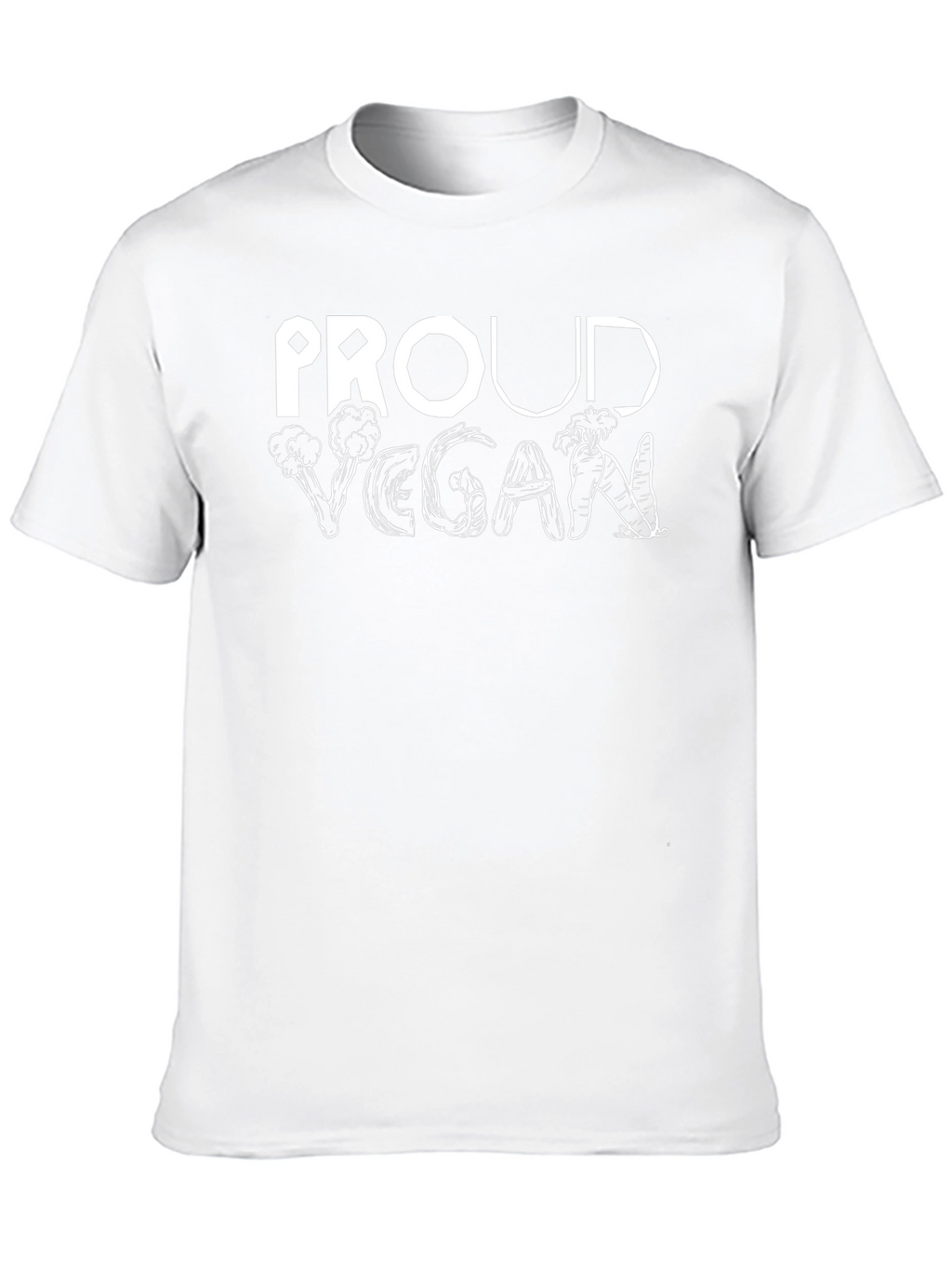Proud Vegan T-Shirt: Vegetable Letter Design Unisex