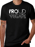 Proud Vegan T-Shirt: Vegetable Letter Design Unisex
