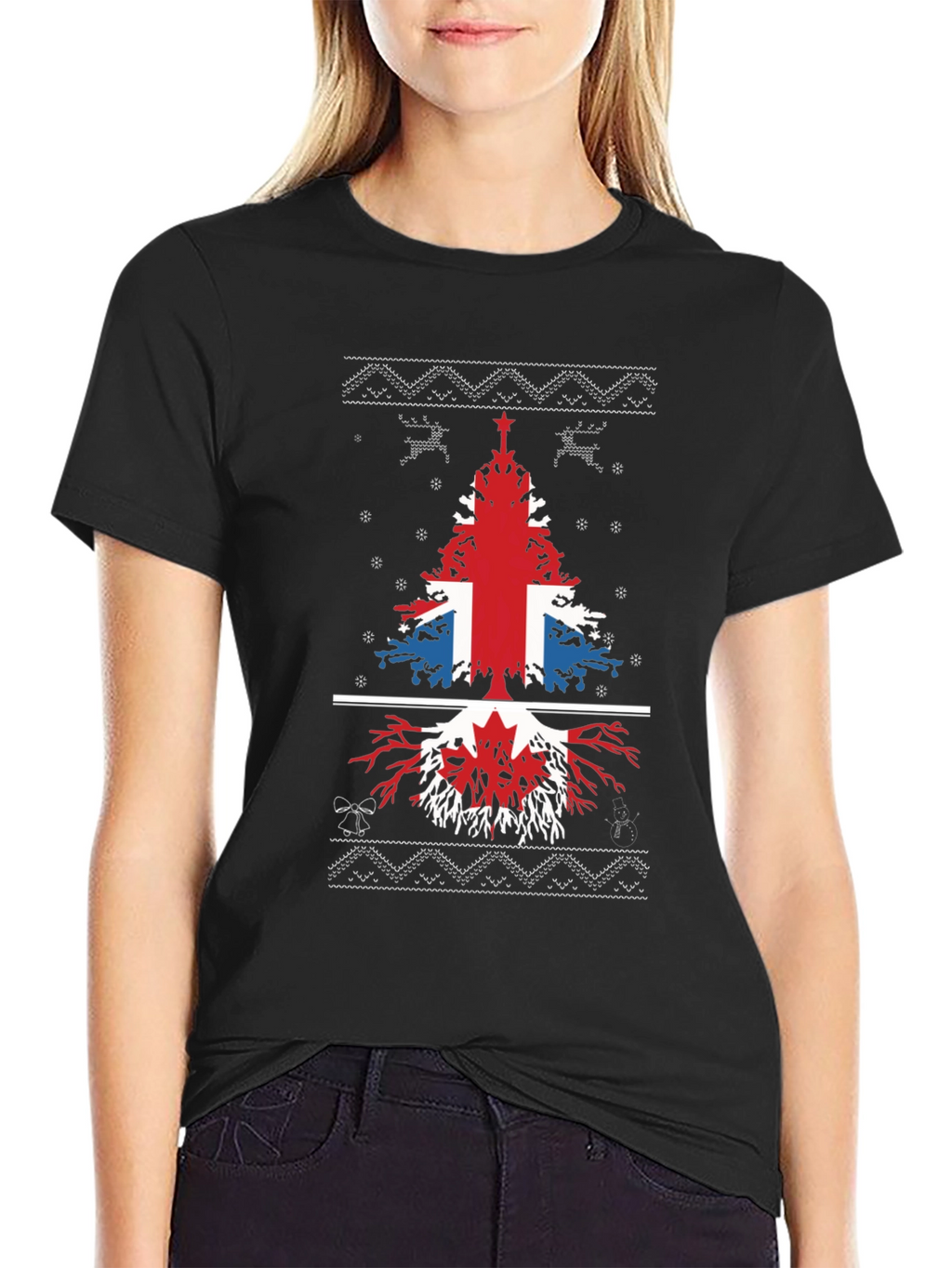 British & Canadian Christmas Tree T-Shirt