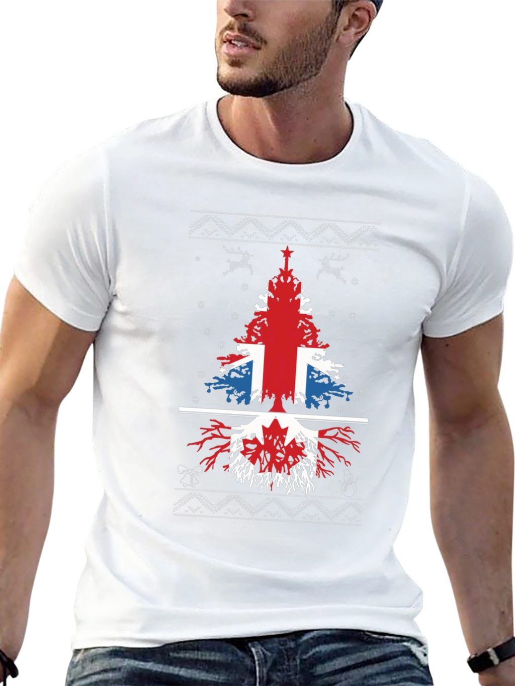British & Canadian Christmas Tree T-Shirt