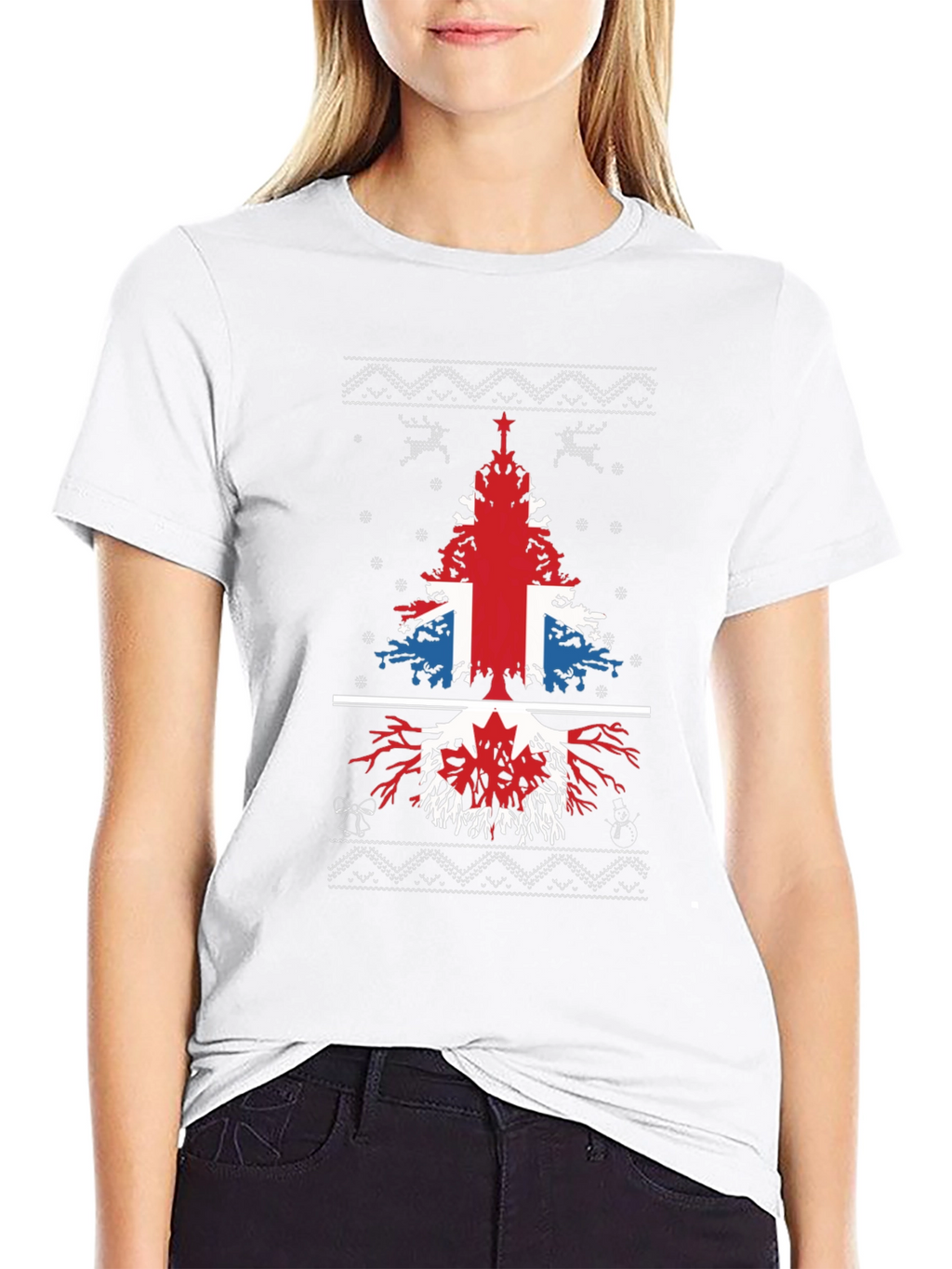 British & Canadian Christmas Tree T-Shirt