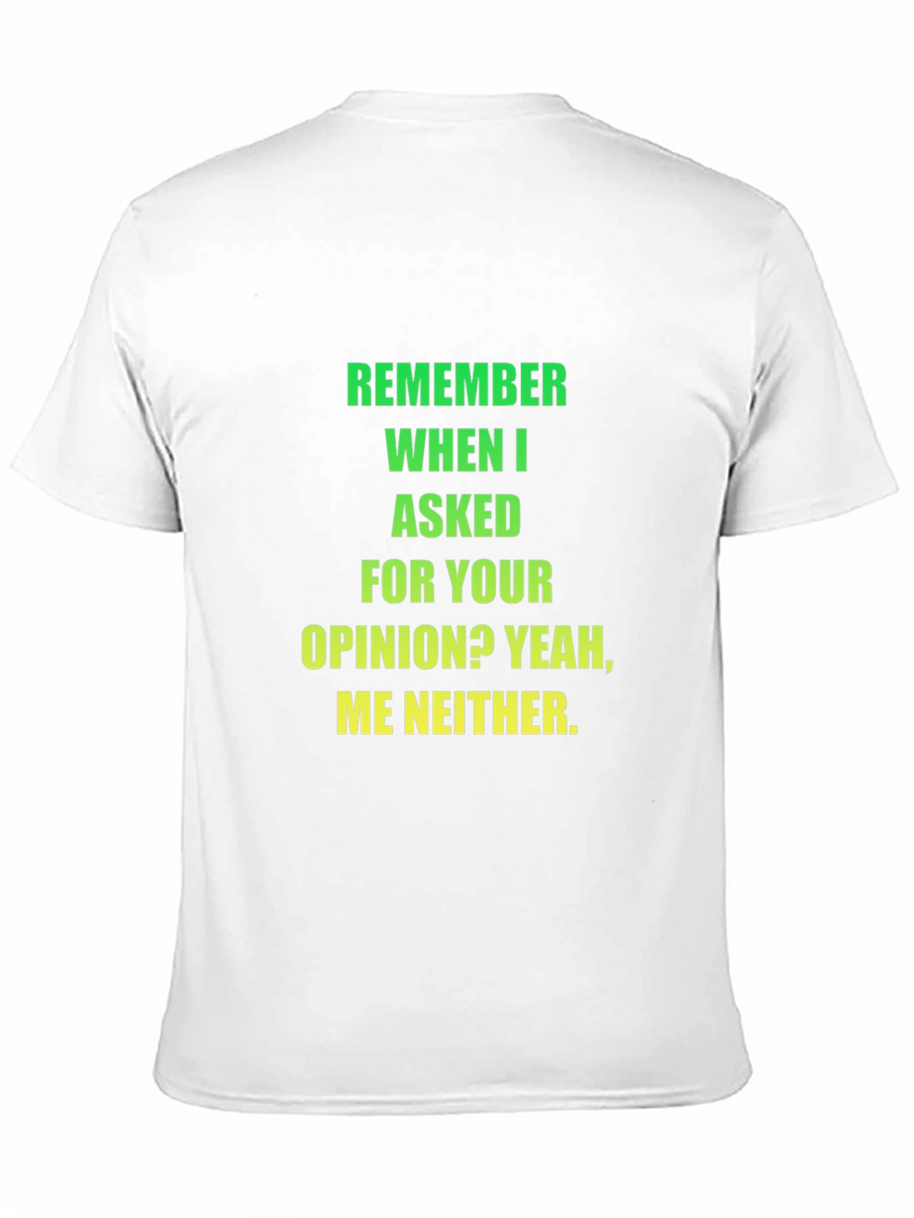 Funny Opinion T-Shirt - Sarcastic Statement Tee