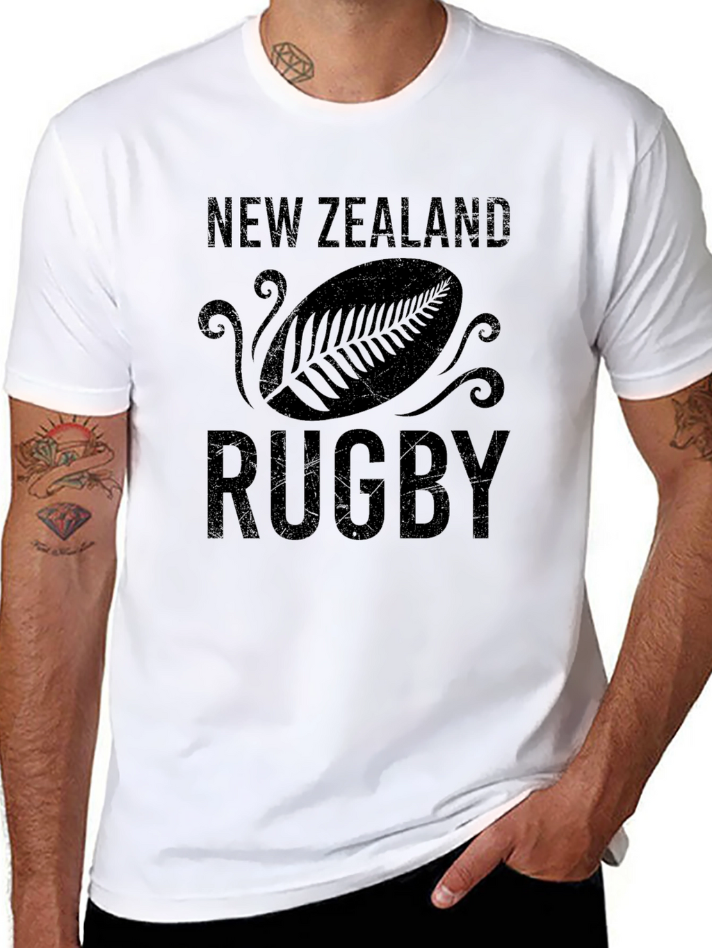 New Zealand Rugby Graphic Black T-Shirt
