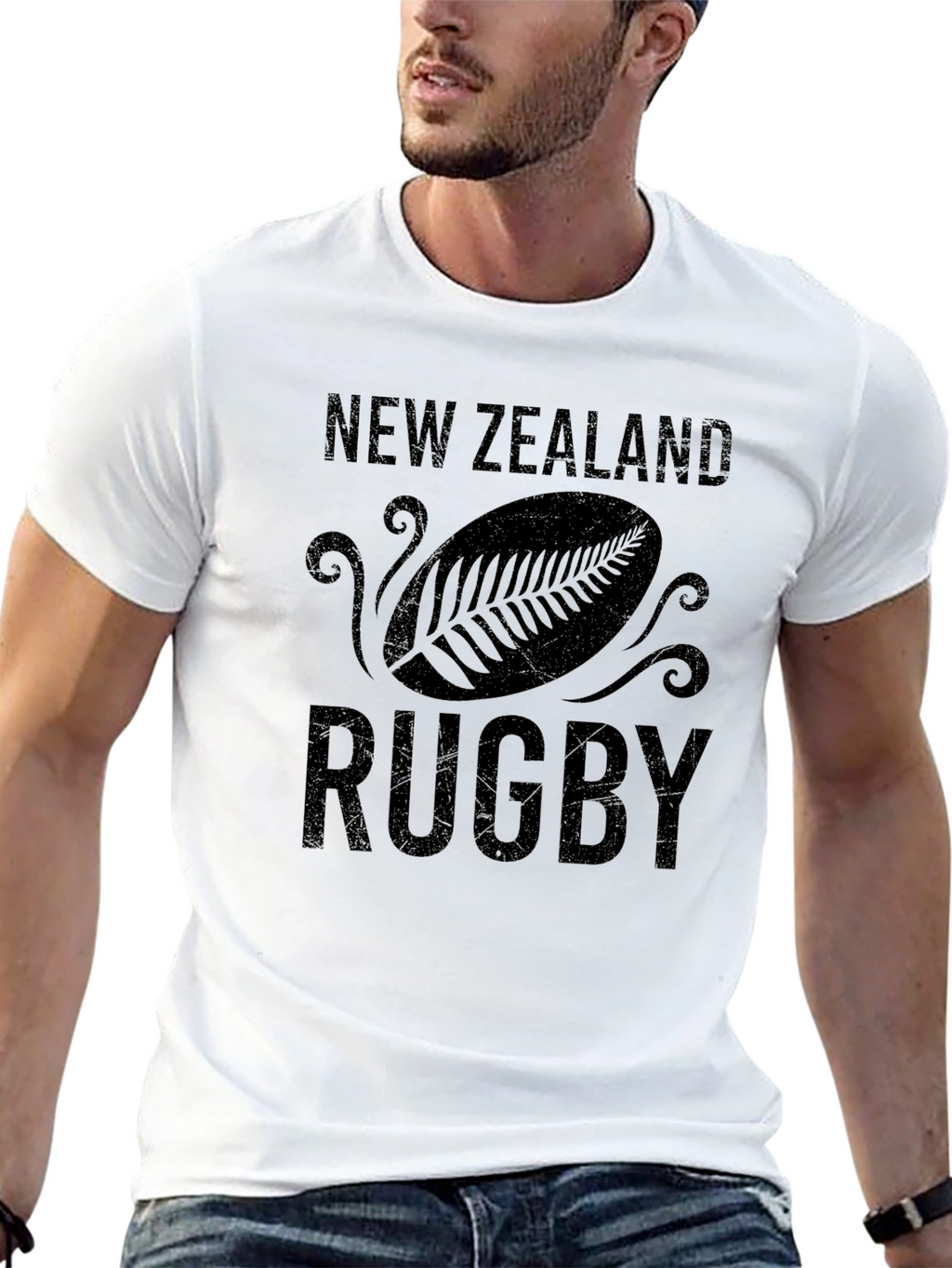 New Zealand Rugby Graphic Black T-Shirt