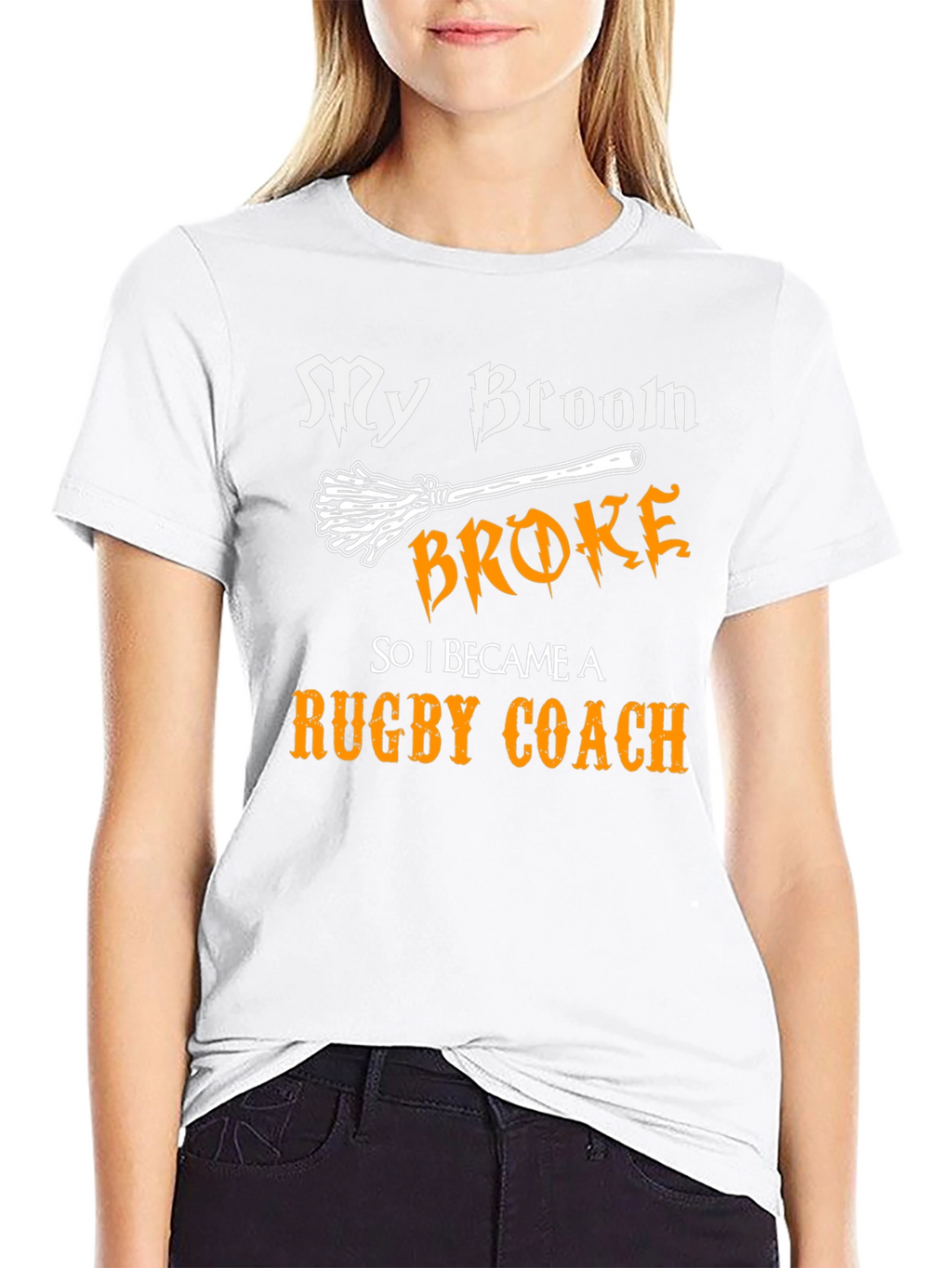 My Broom Broke Rugby Coach Graphic Tee