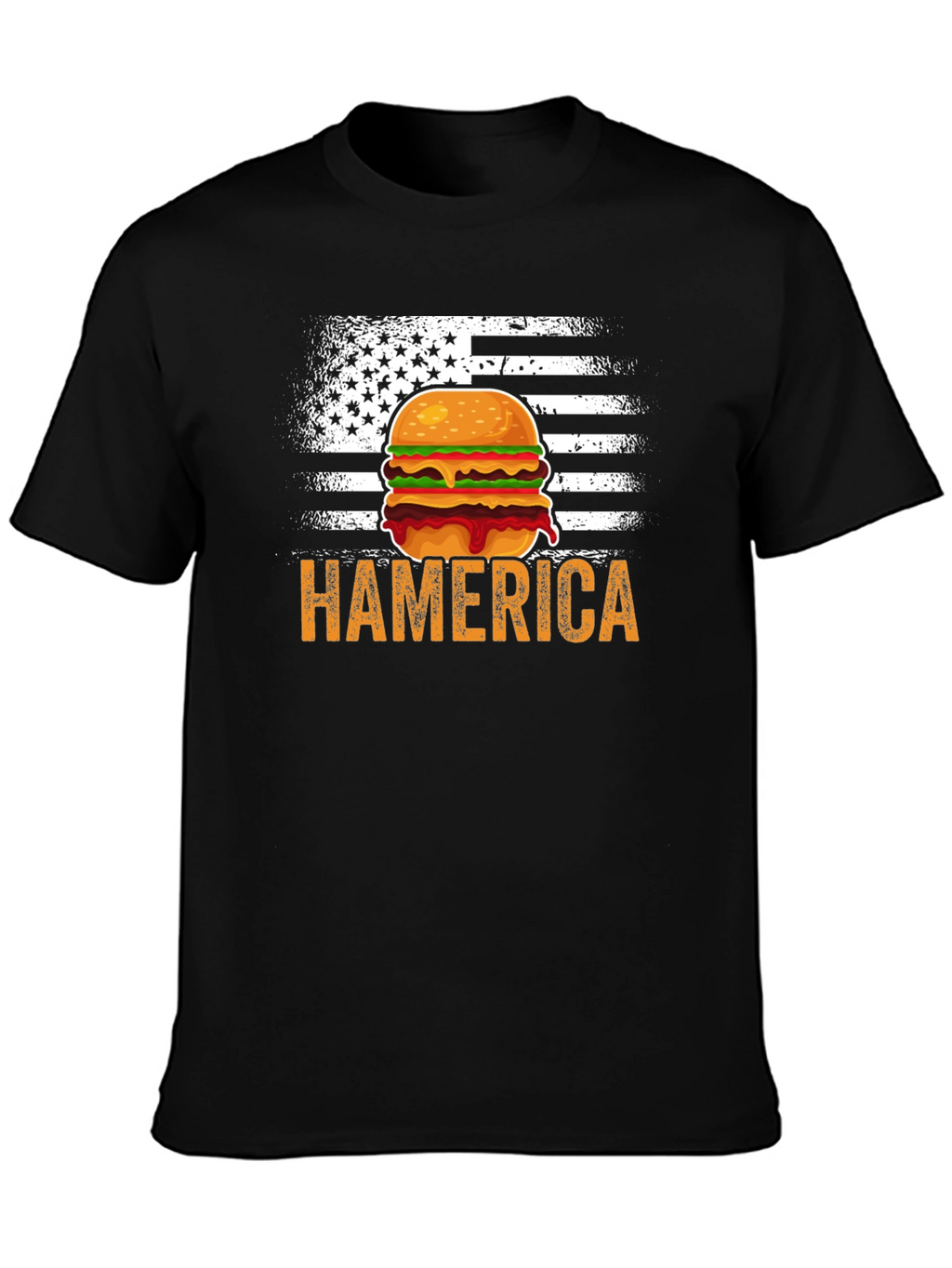 Hamerica Burger USA Flag T-Shirt