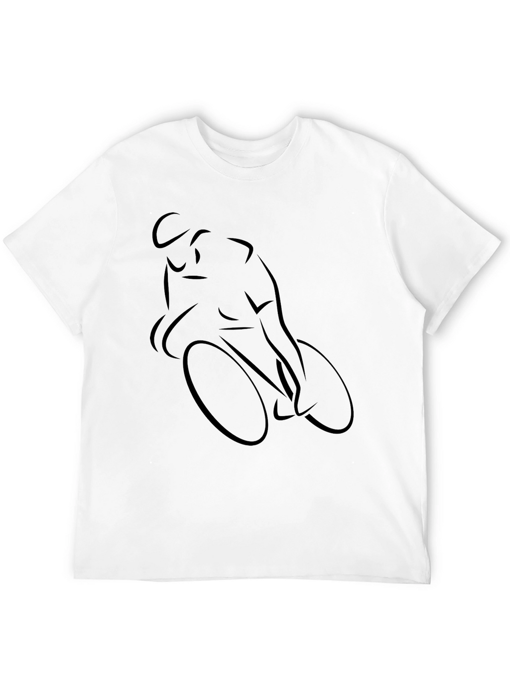 Mens Black Cycling Silhouette T-Shirt