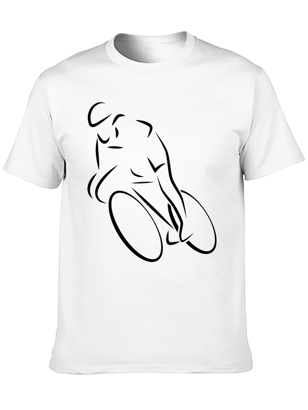 Mens Black Cycling Silhouette T-Shirt