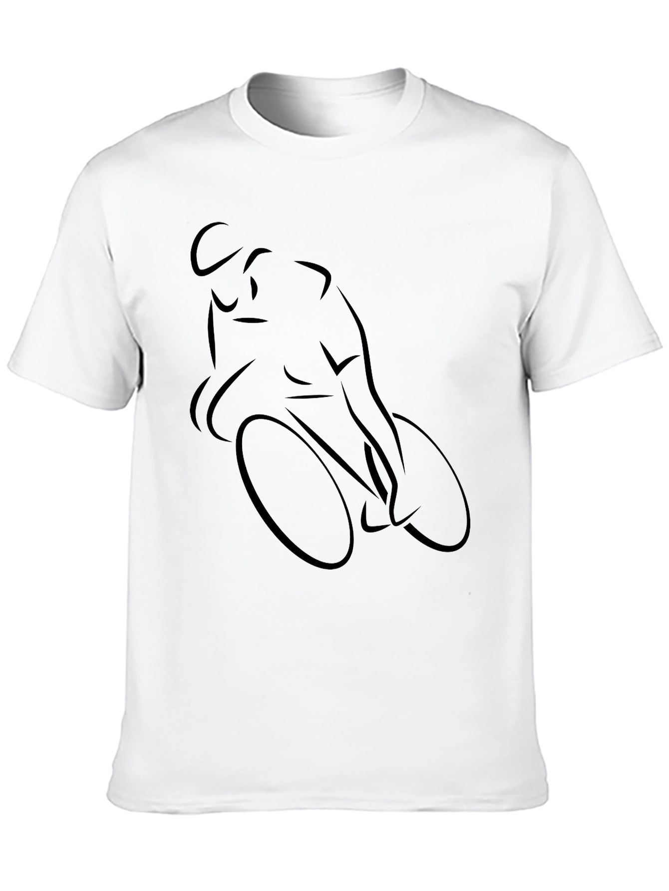 Mens Black Cycling Silhouette T-Shirt