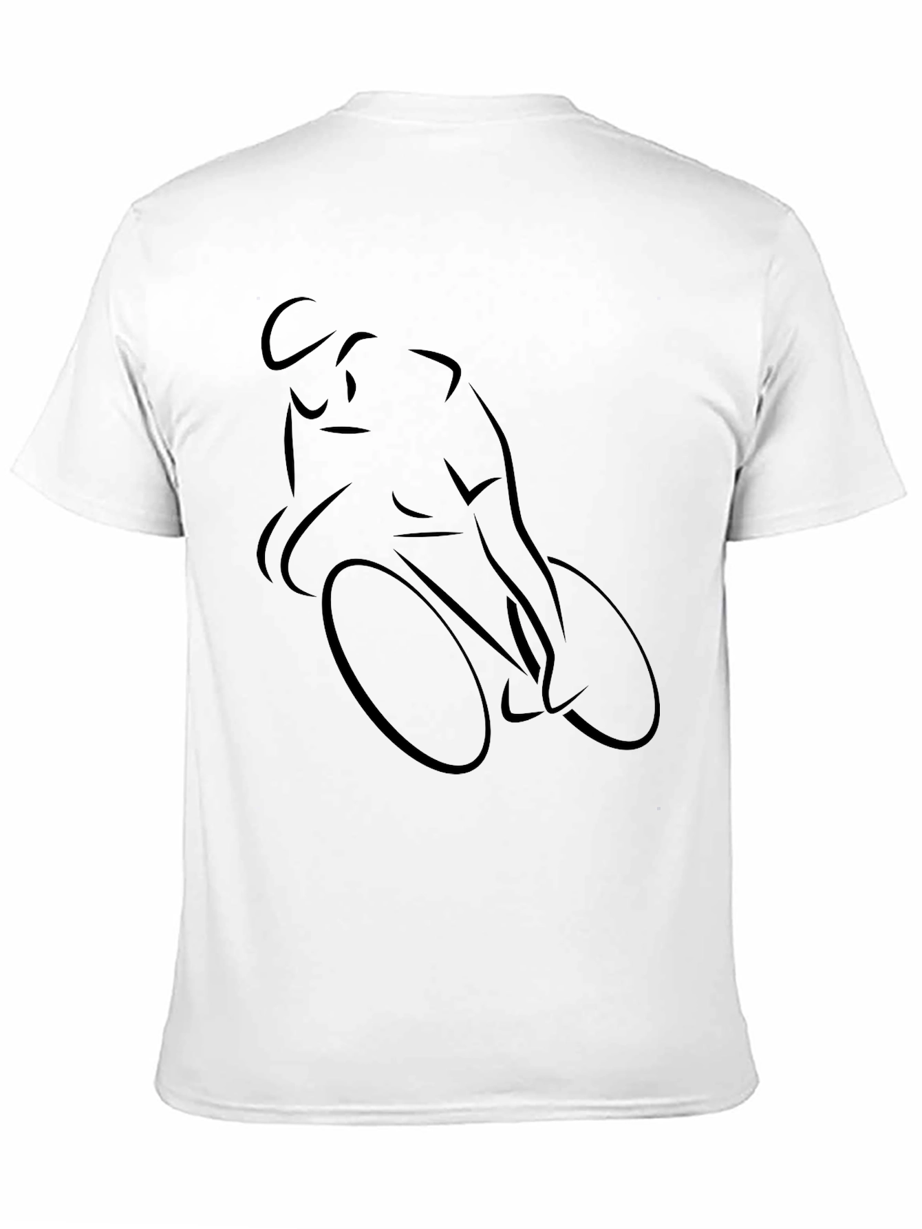 Mens Black Cycling Silhouette T-Shirt