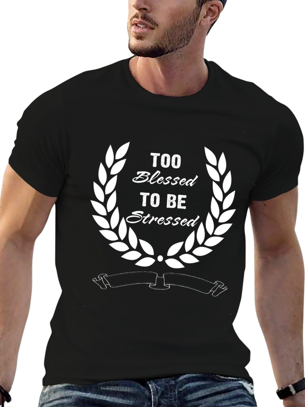 Too Blessed to Be Stressed Graphic Tee