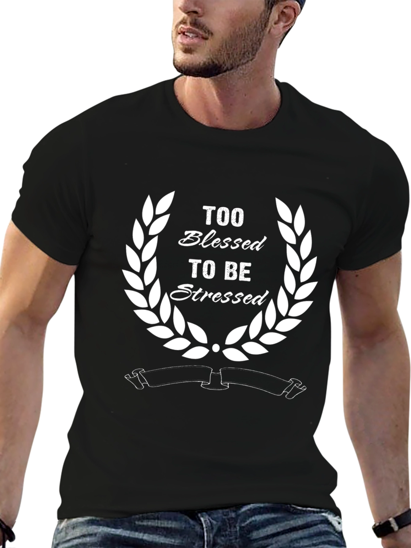 Too Blessed to Be Stressed Graphic Tee