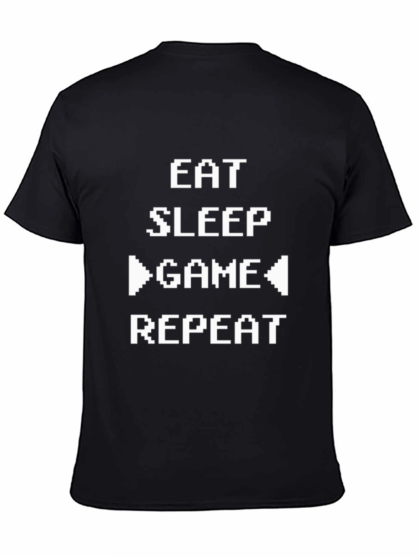 Eat Sleep Game Repeat Black T-Shirt