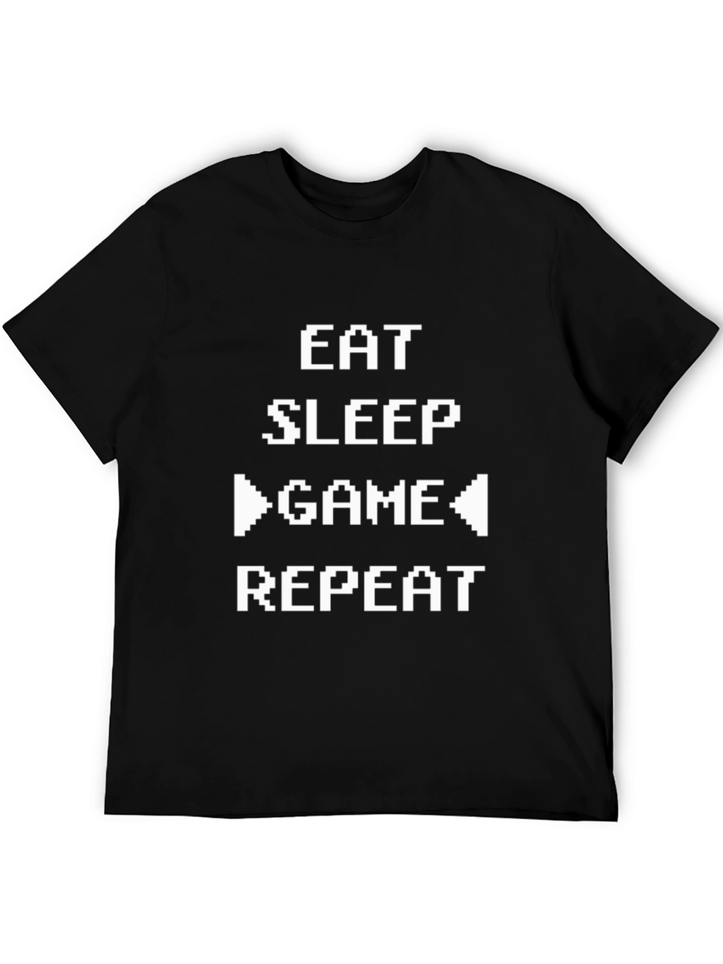 Eat Sleep Game Repeat Black T-Shirt