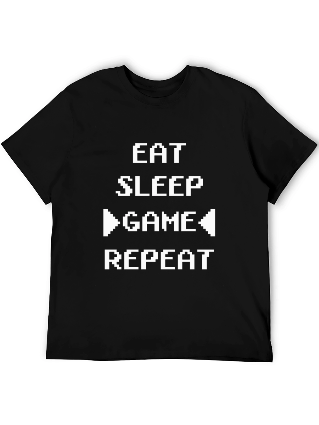 Eat Sleep Game Repeat Black T-Shirt