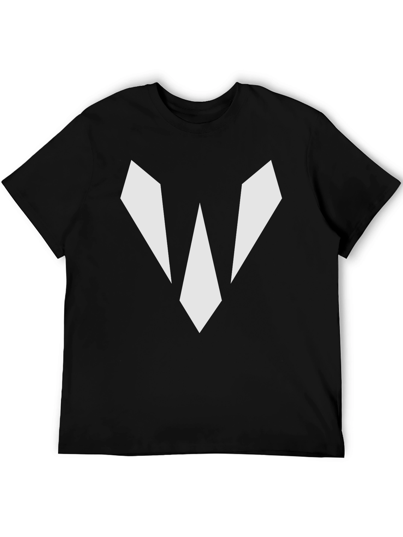 Geometric Graphic Black Tee Shirt