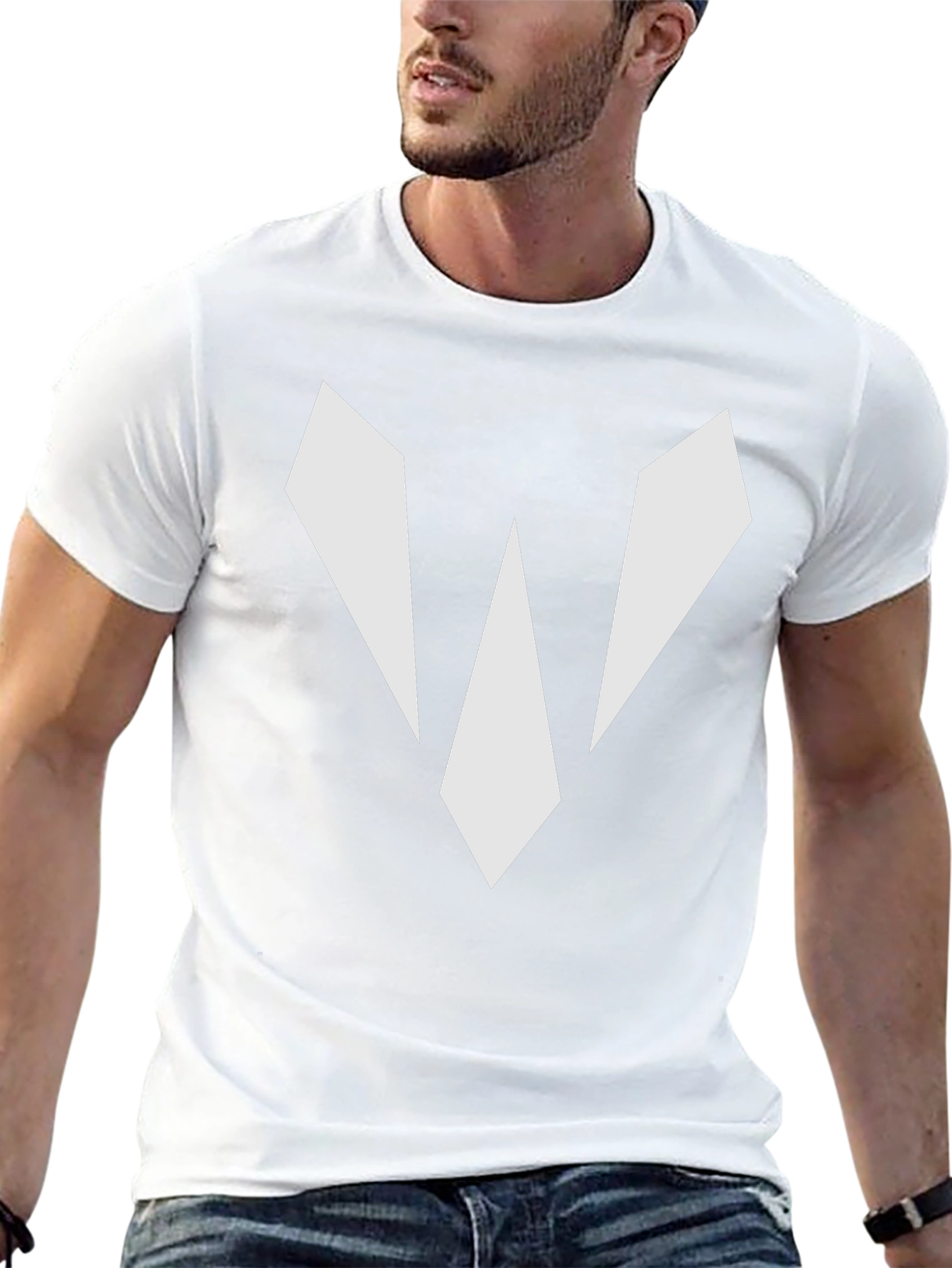 Geometric Graphic Black Tee Shirt