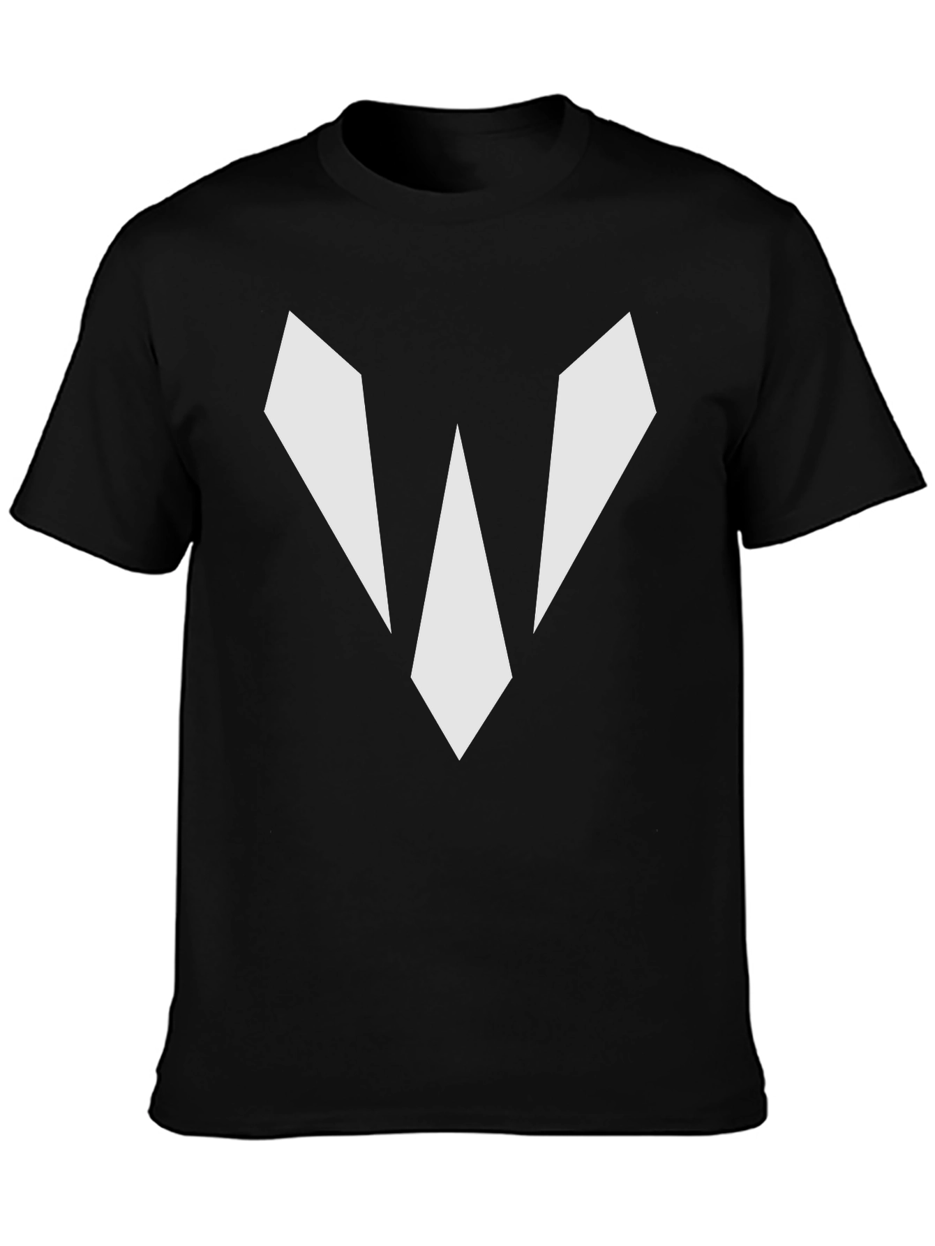 Geometric Graphic Black Tee Shirt