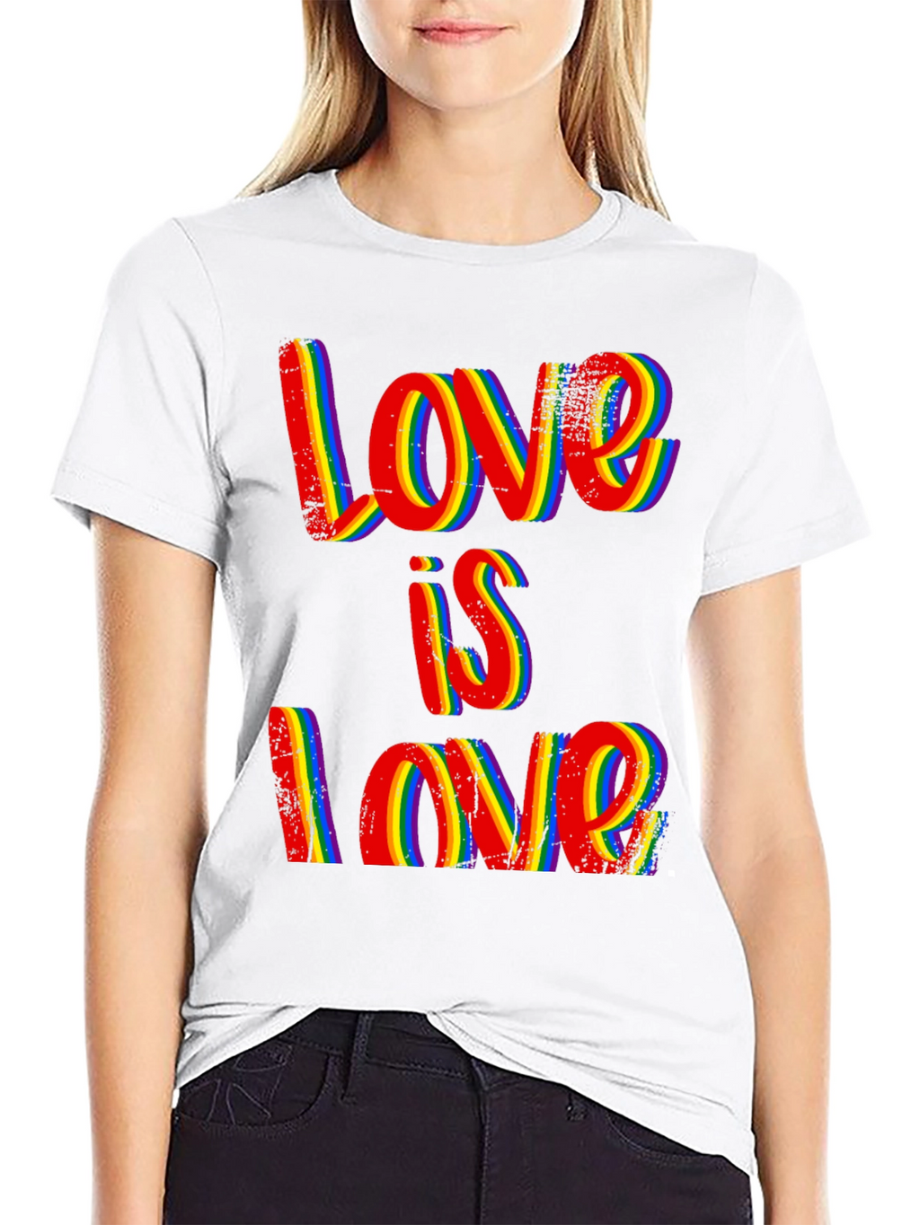 Love is Love Rainbow Pride Graphic T-Shirt