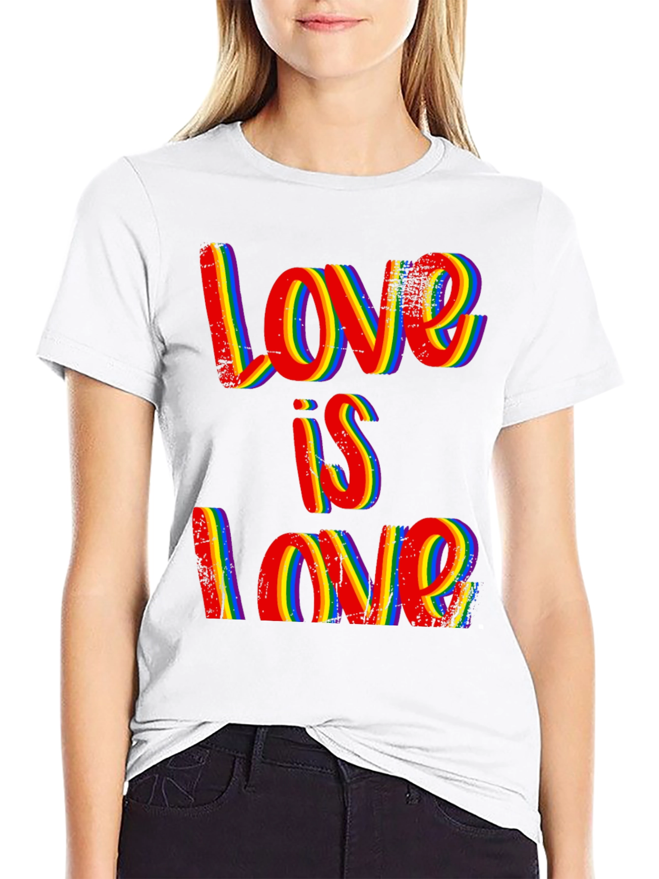 Love is Love Rainbow Pride Graphic T-Shirt