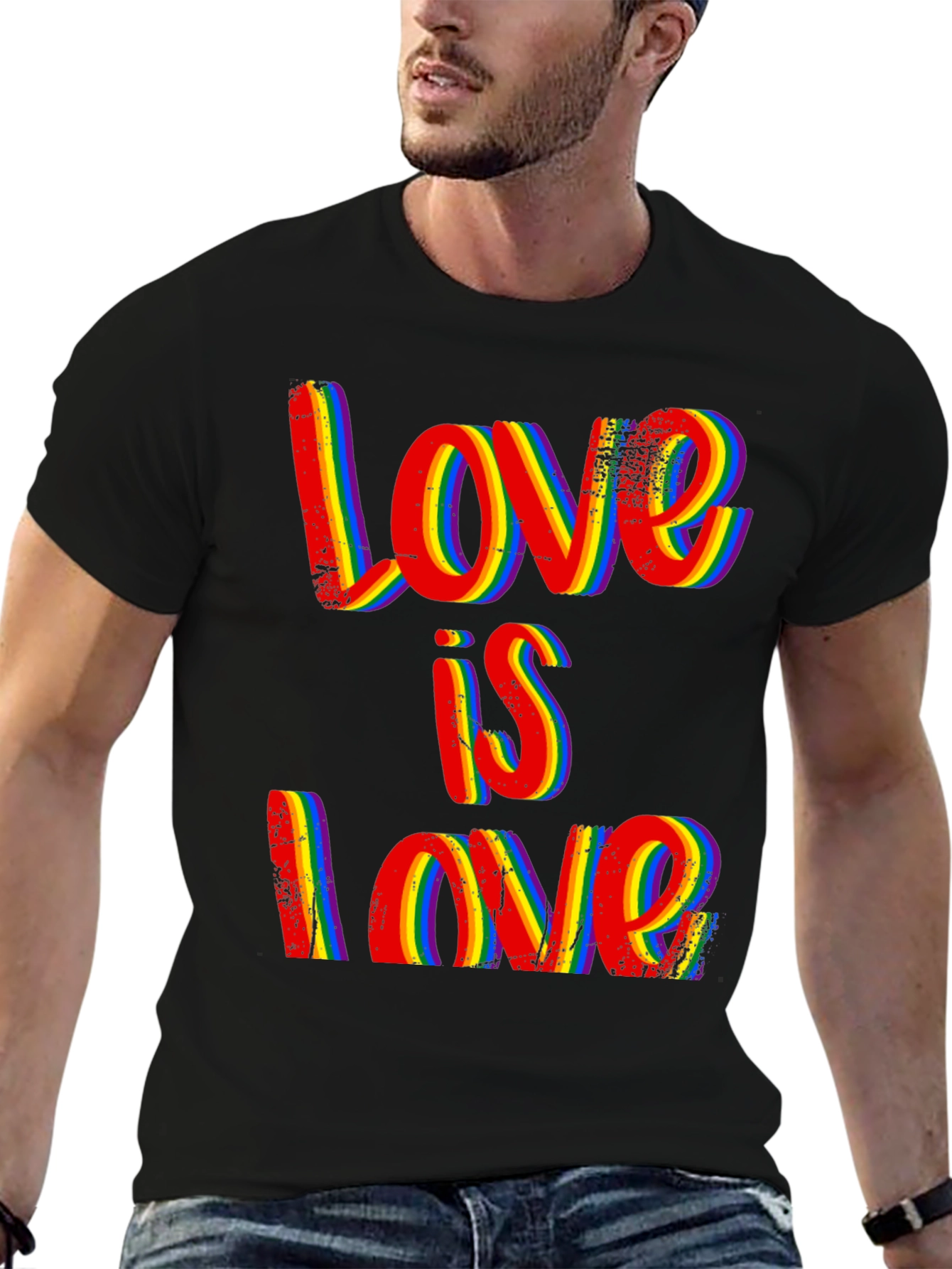 Love is Love Rainbow Pride Graphic T-Shirt