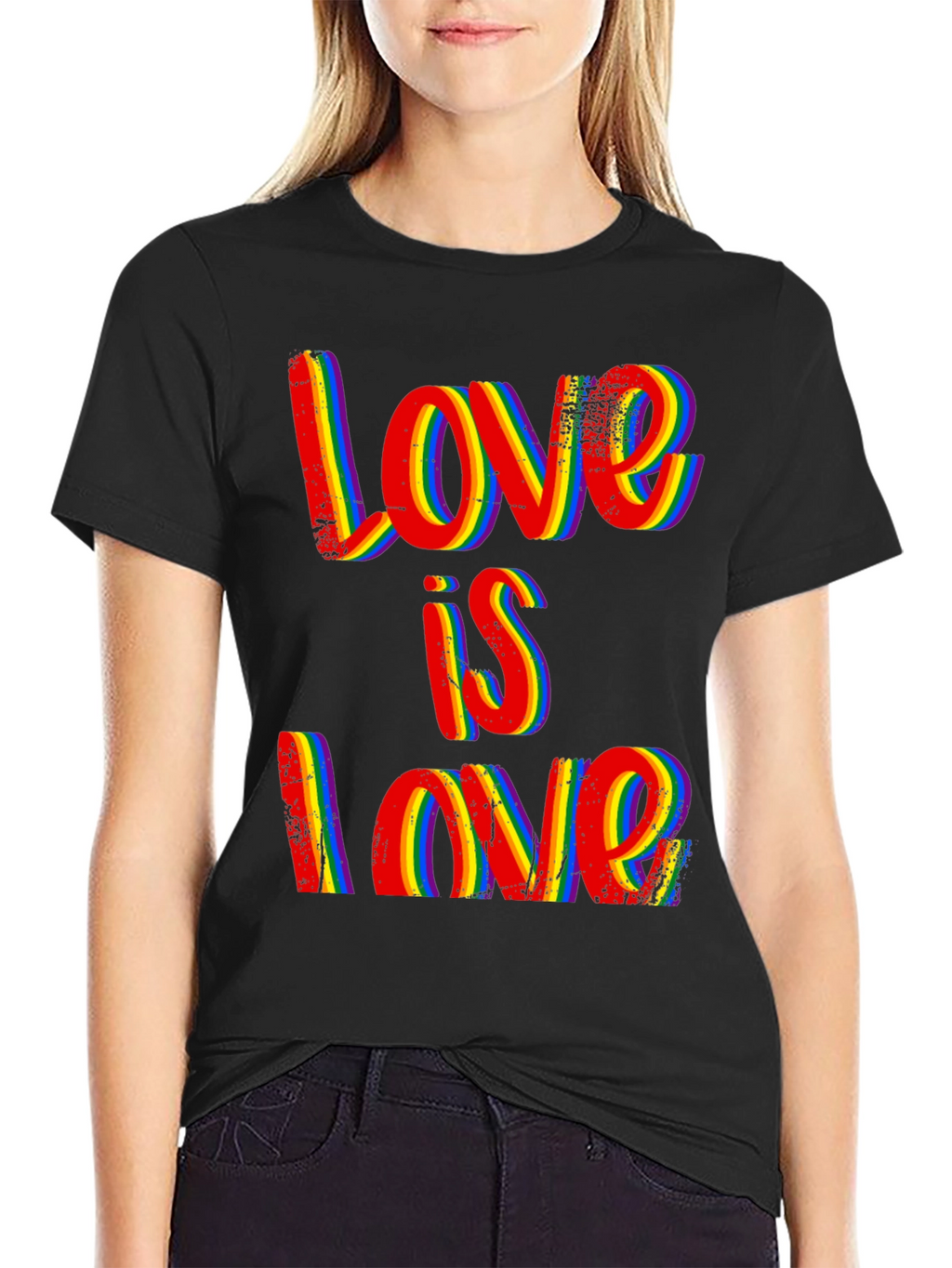 Love is Love Rainbow Pride Graphic T-Shirt