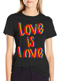Love is Love Rainbow Pride Graphic T-Shirt