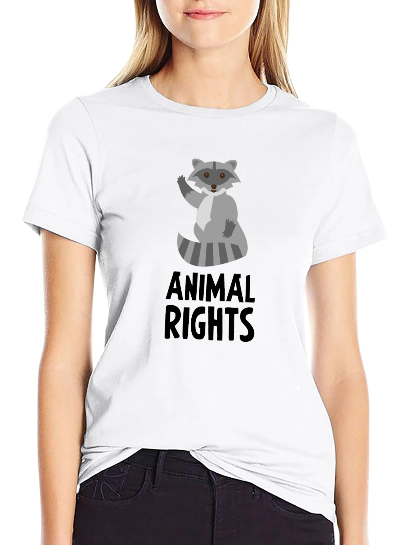 Animal Rights Raccoon Graphic Tee