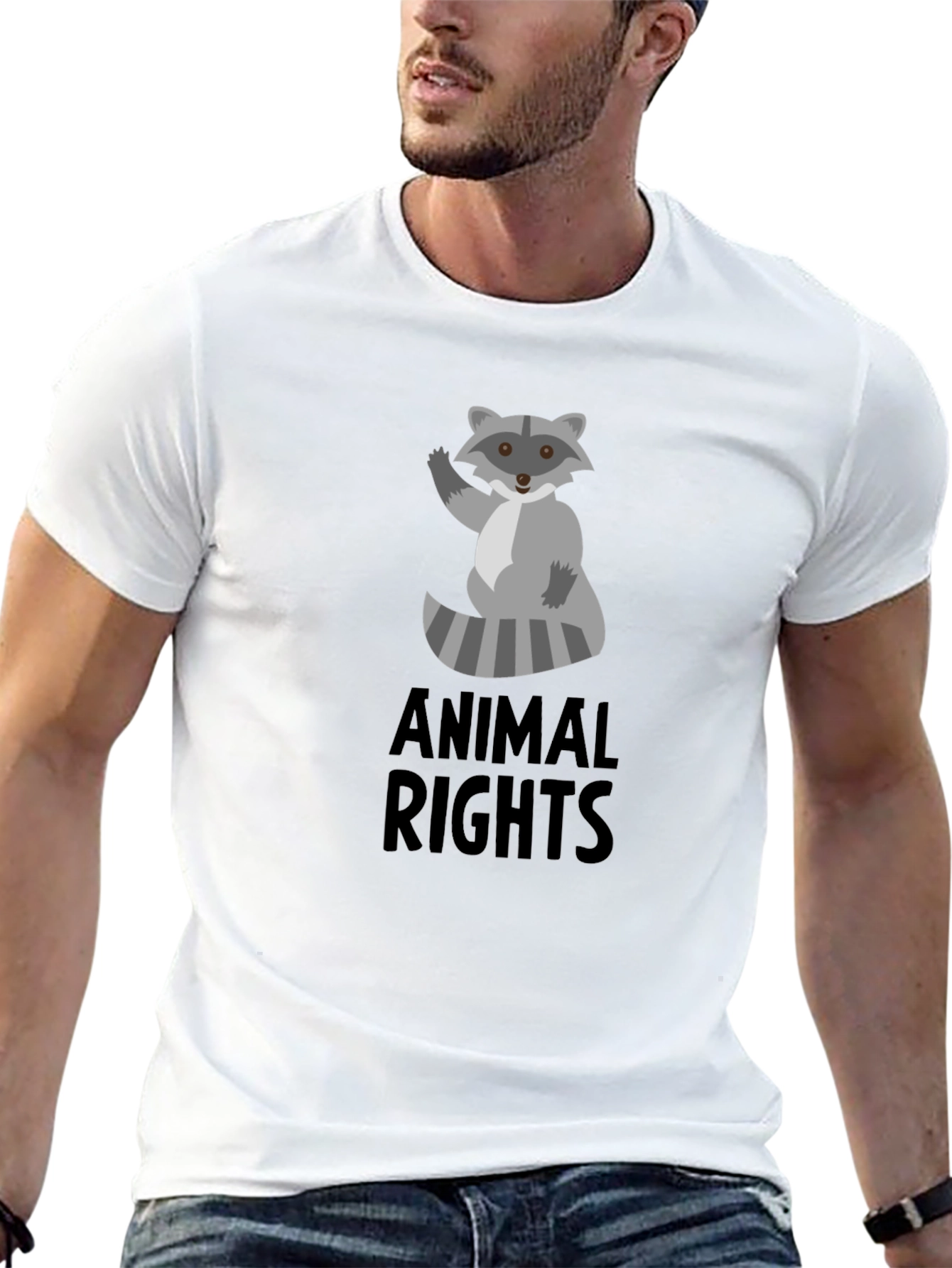Animal Rights Raccoon Graphic Tee