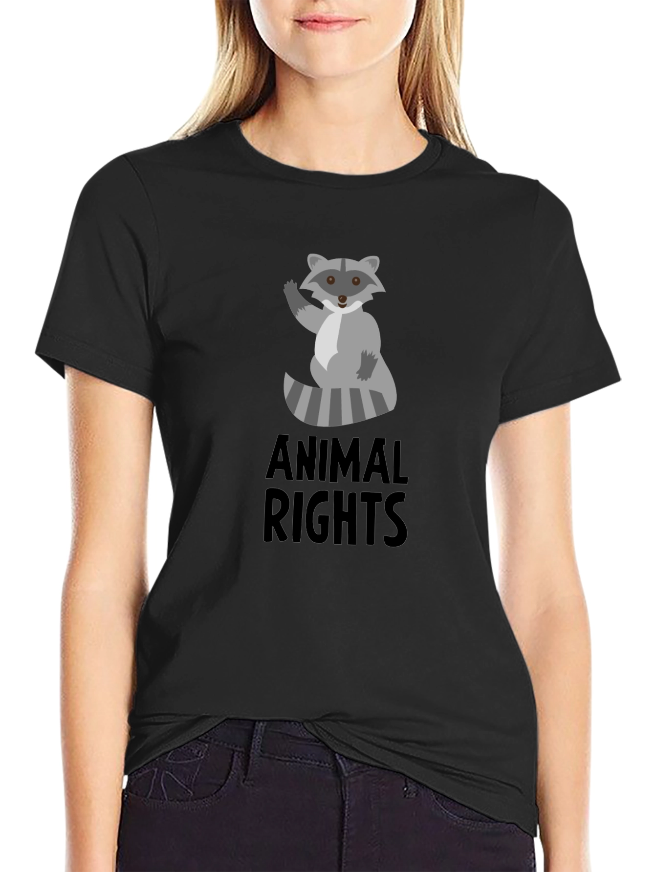 Animal Rights Raccoon Graphic Tee