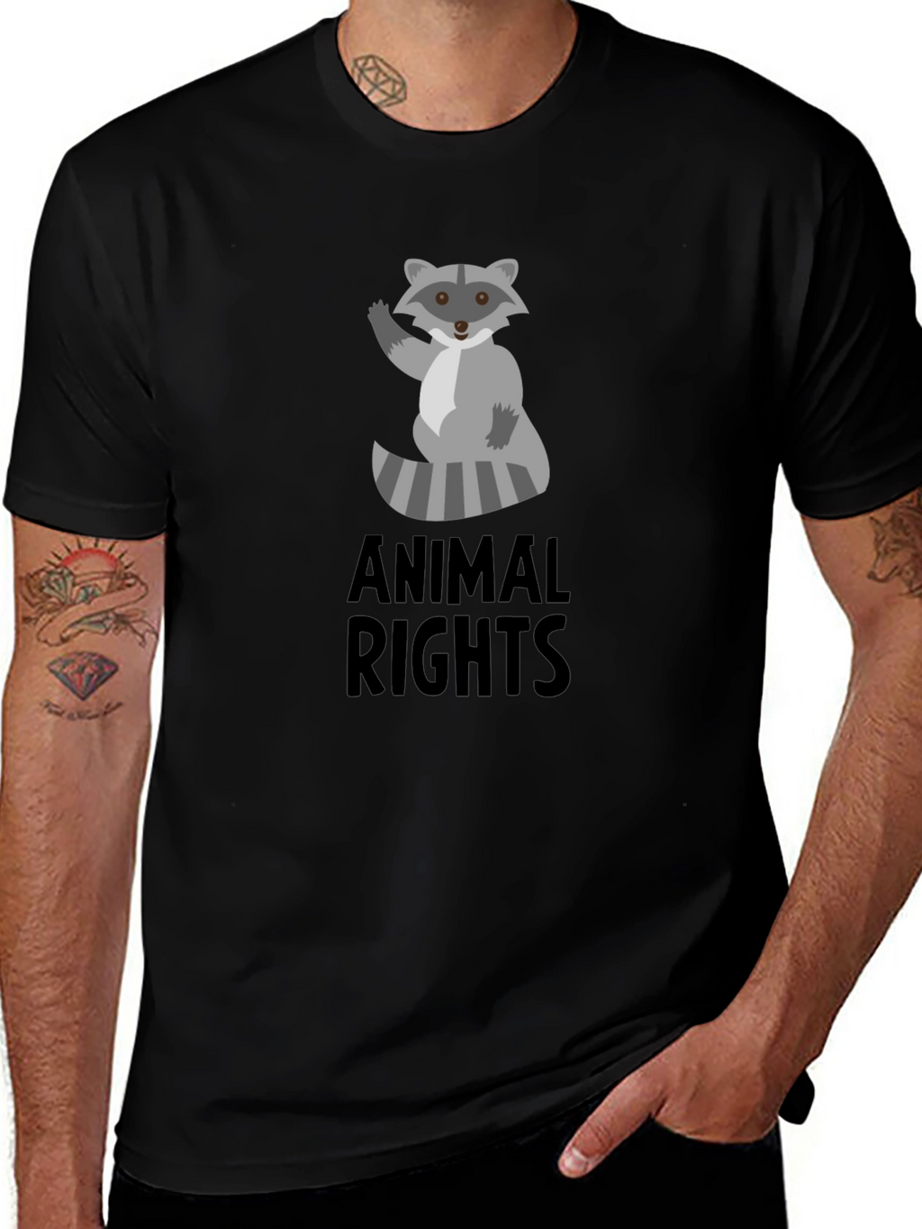 Animal Rights Raccoon Graphic Tee