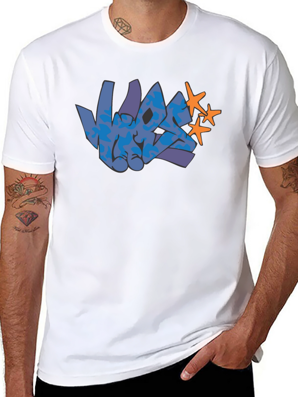 Graffiti Graphic Print Black T-Shirt