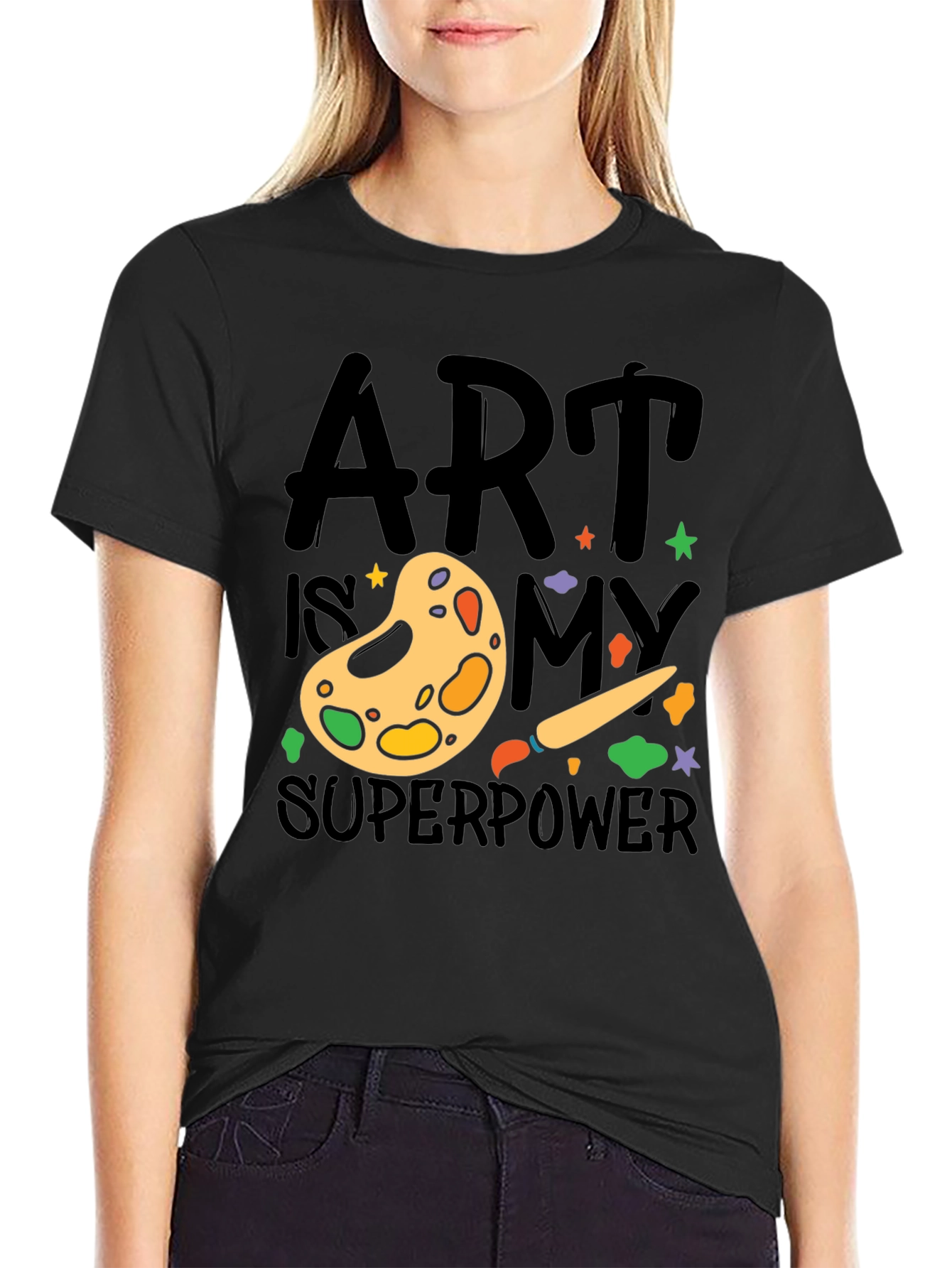 Art is My Superpower T-Shirt Artist Palette Design