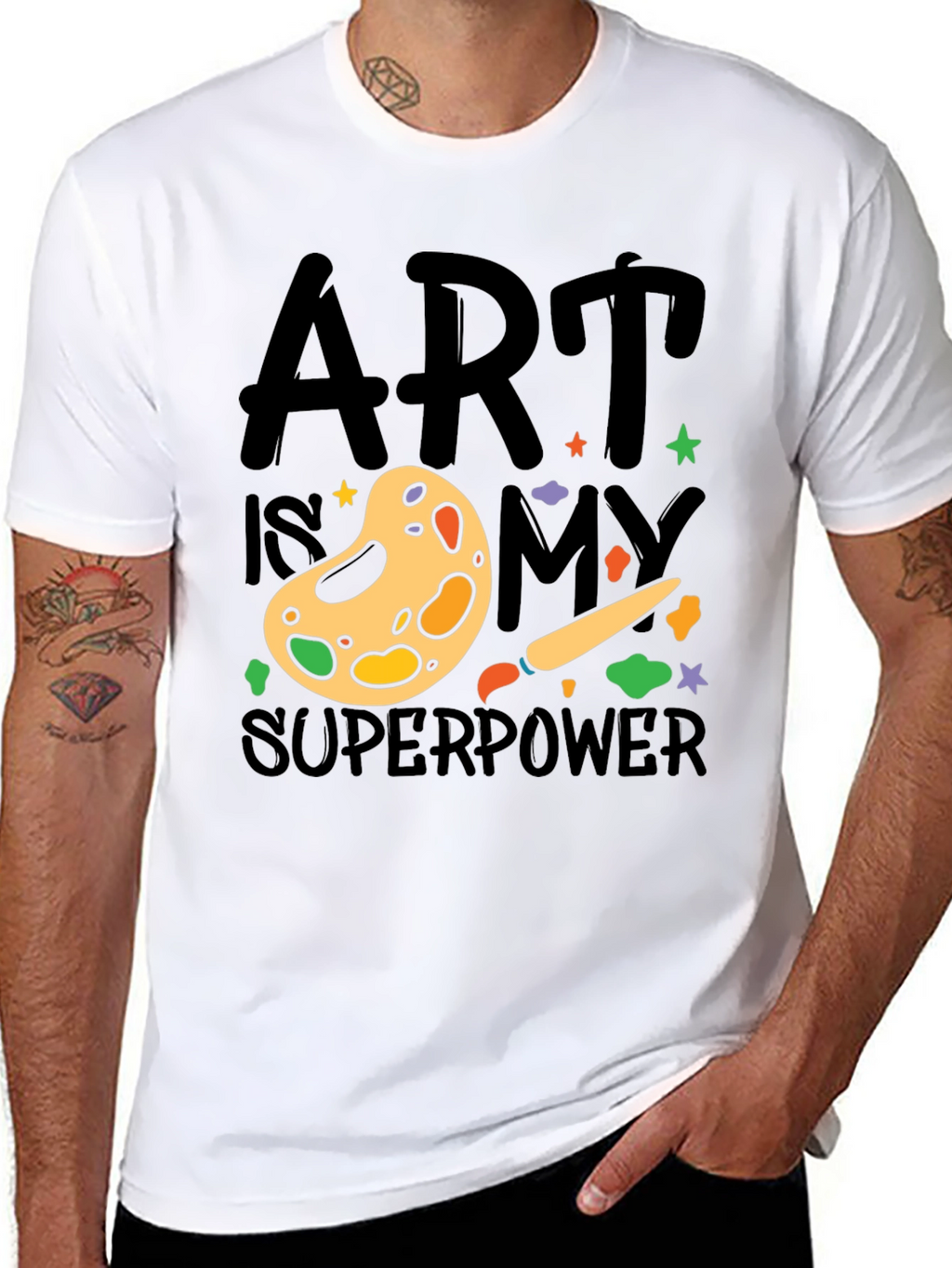 Art is My Superpower T-Shirt Artist Palette Design