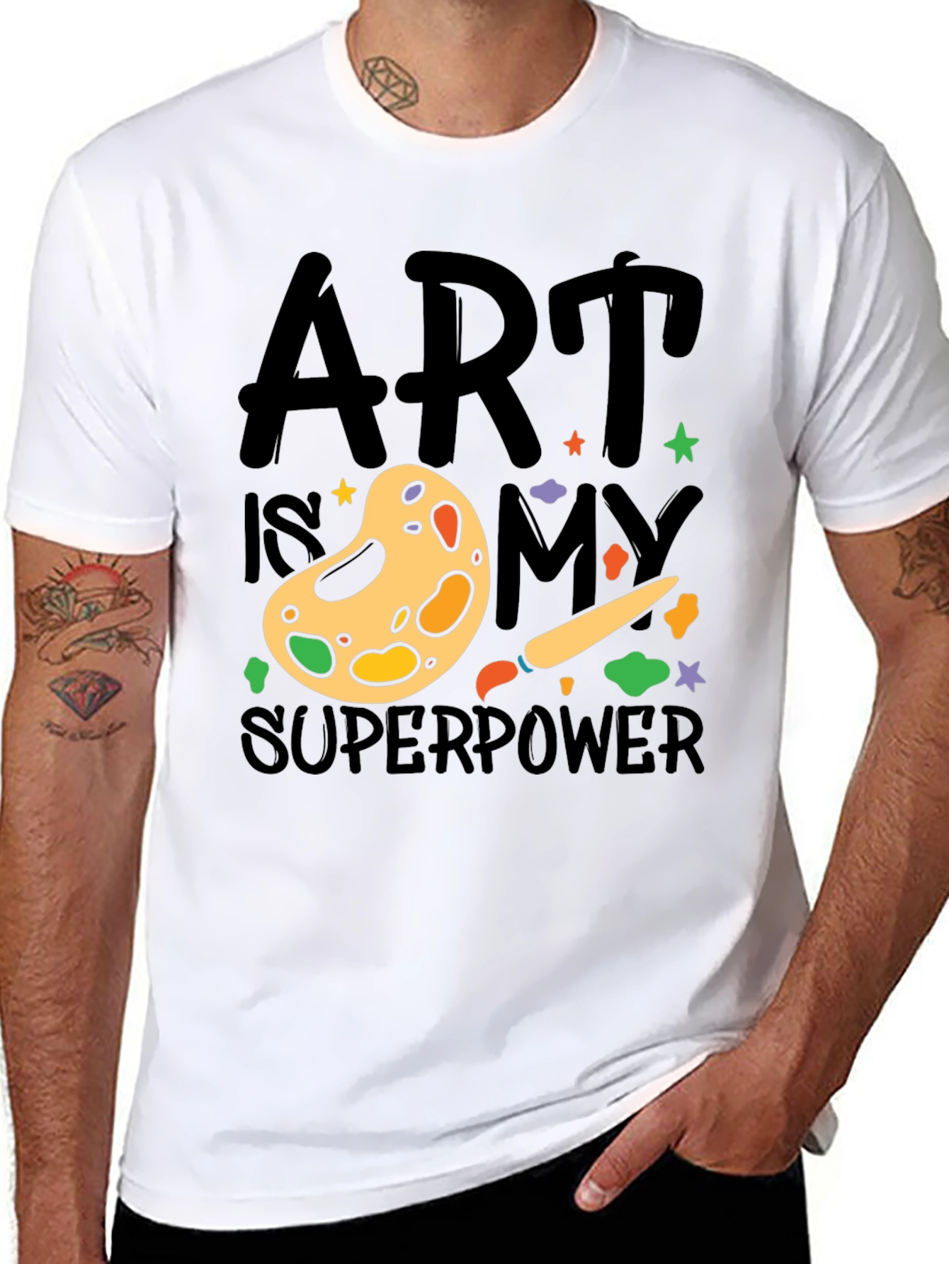 Art is My Superpower T-Shirt Artist Palette Design
