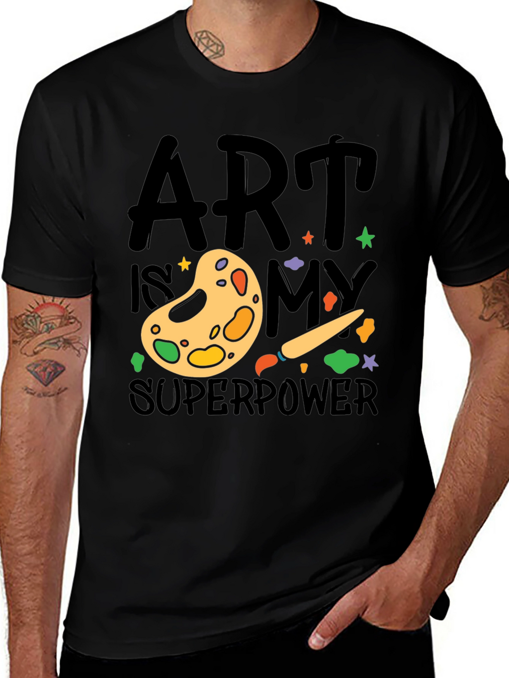Art is My Superpower T-Shirt Artist Palette Design