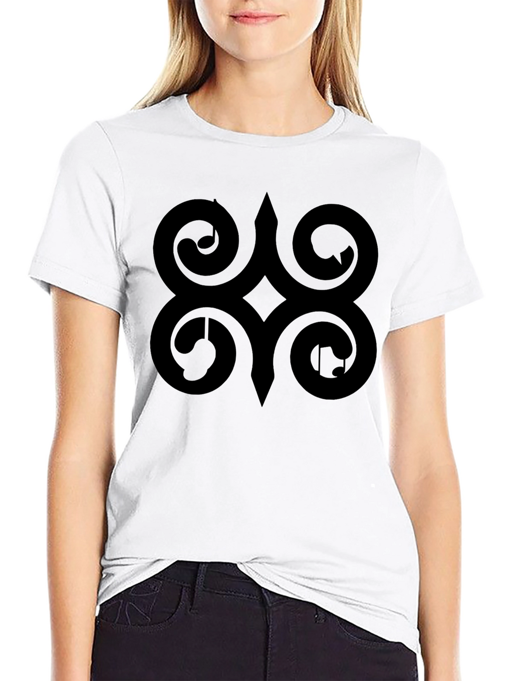 Adinkra Symbol Black T-Shirt African Ghanaian Wisdom Tee