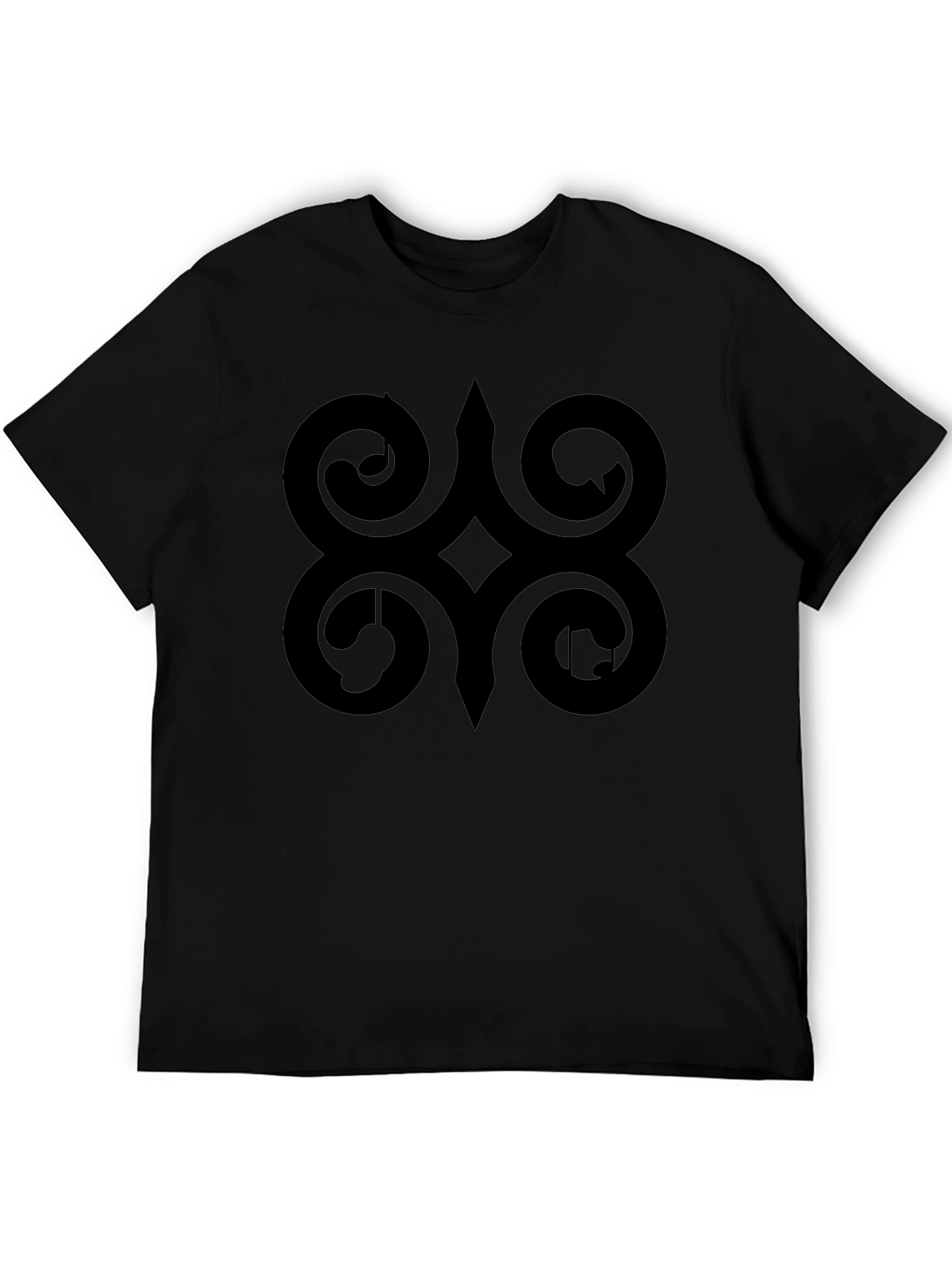Adinkra Symbol Black T-Shirt African Ghanaian Wisdom Tee