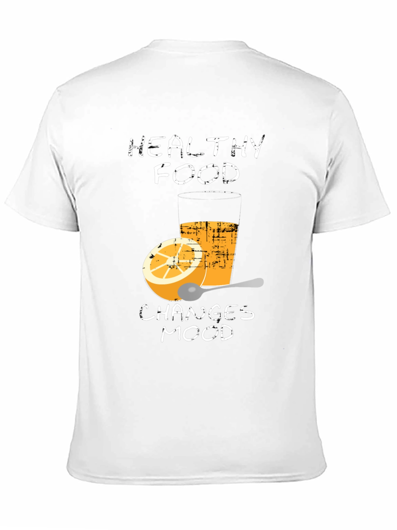 Healthy Food Changes Mood Black T-Shirt