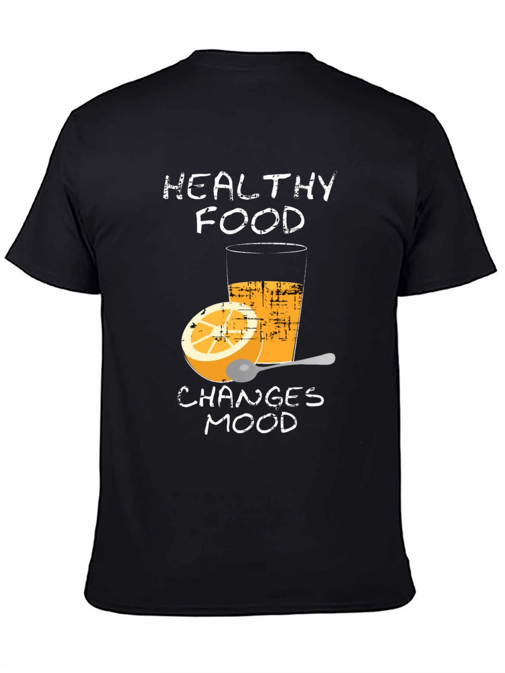 Healthy Food Changes Mood Black T-Shirt