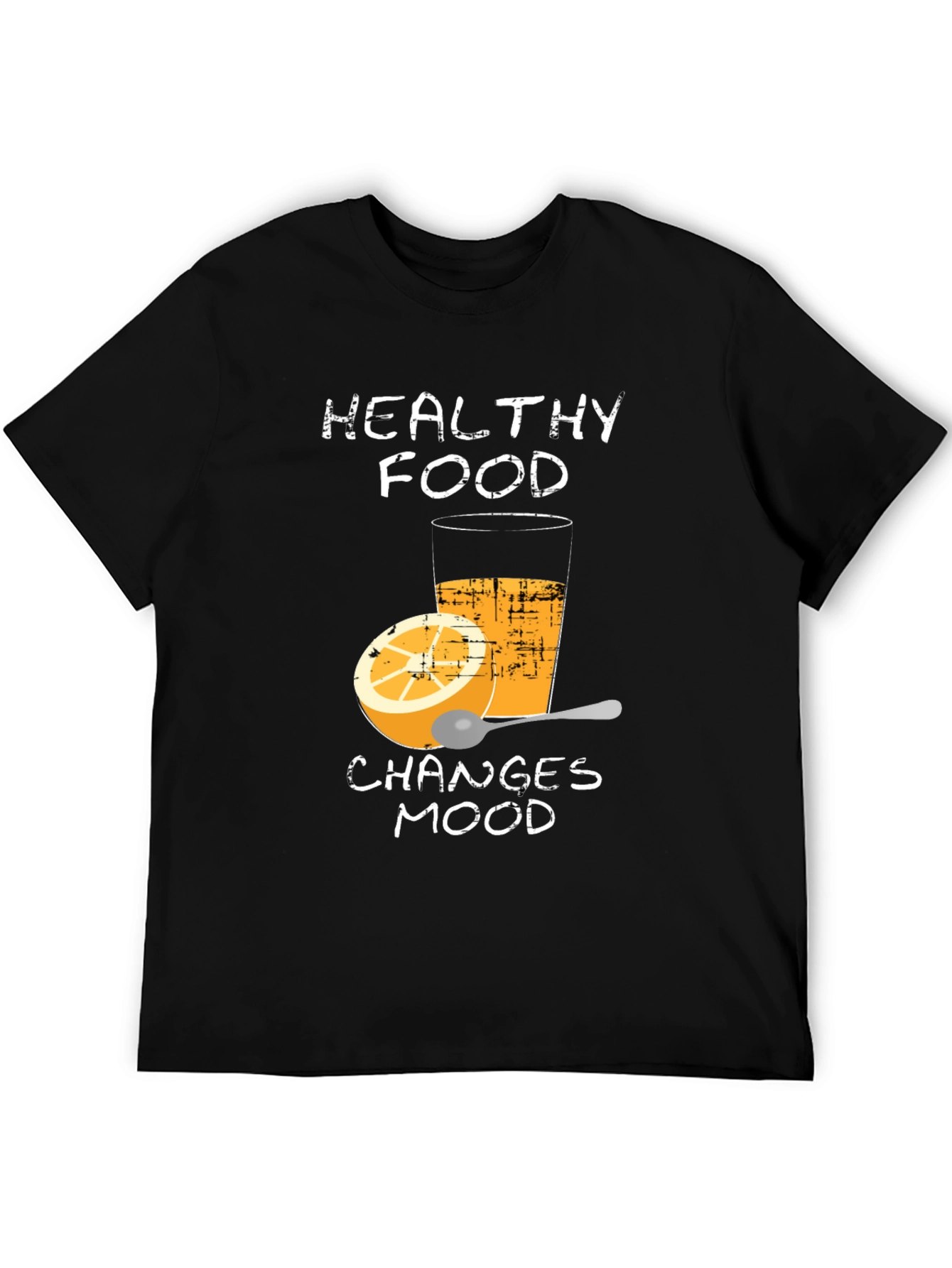 Healthy Food Changes Mood Black T-Shirt