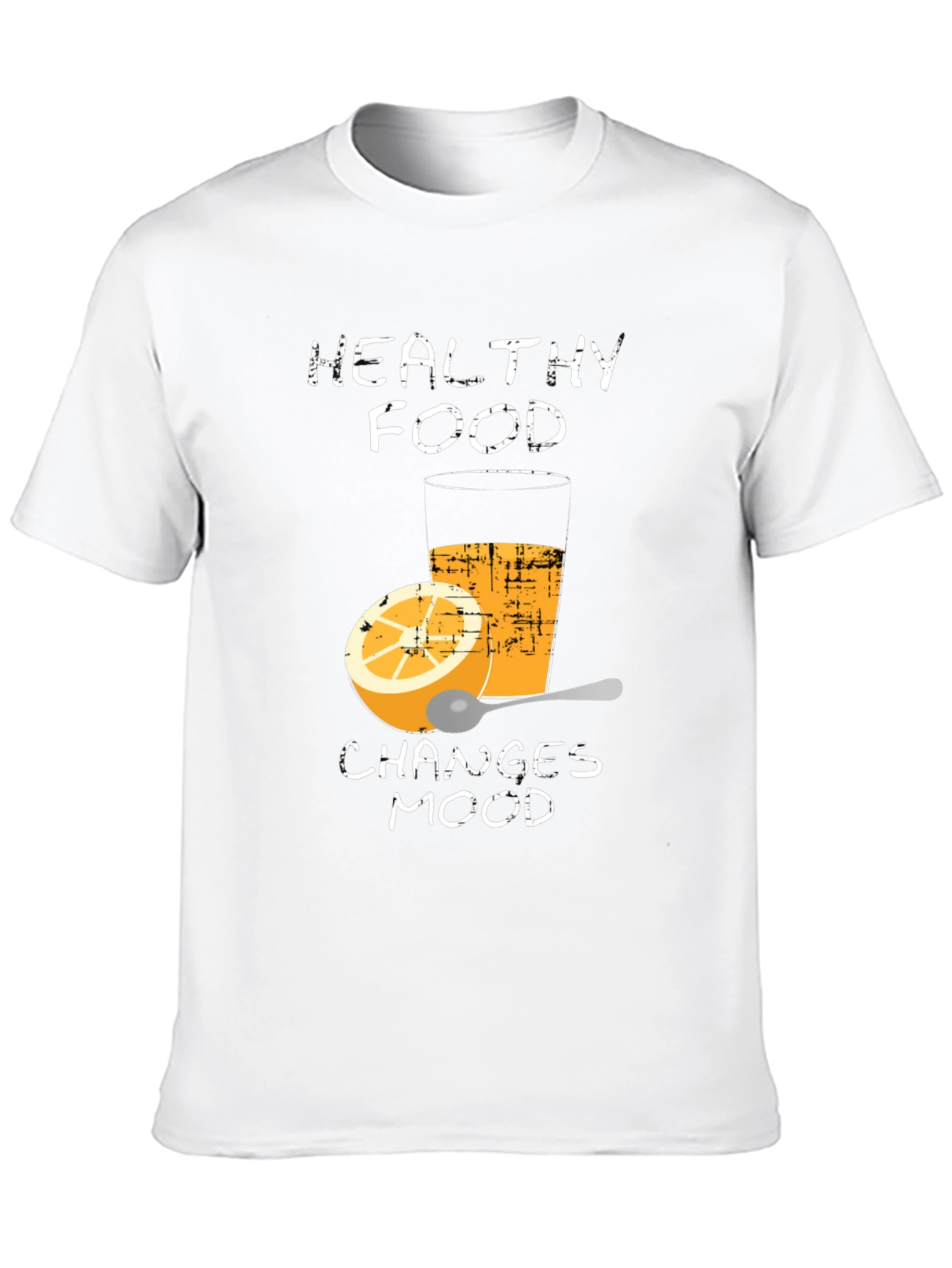 Healthy Food Changes Mood Black T-Shirt