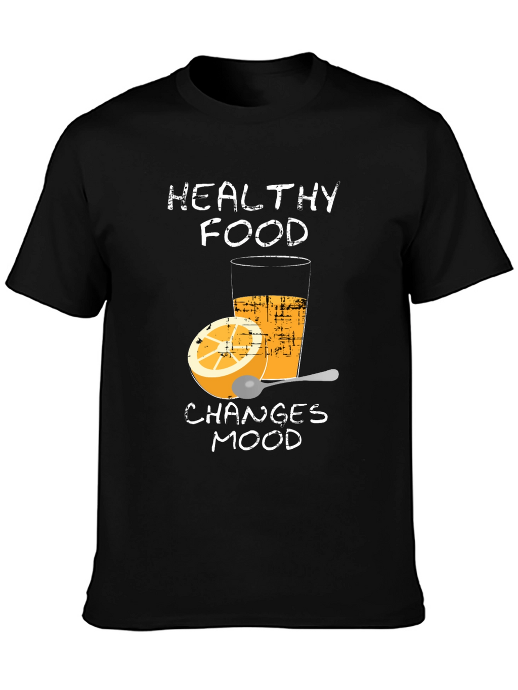 Healthy Food Changes Mood Black T-Shirt