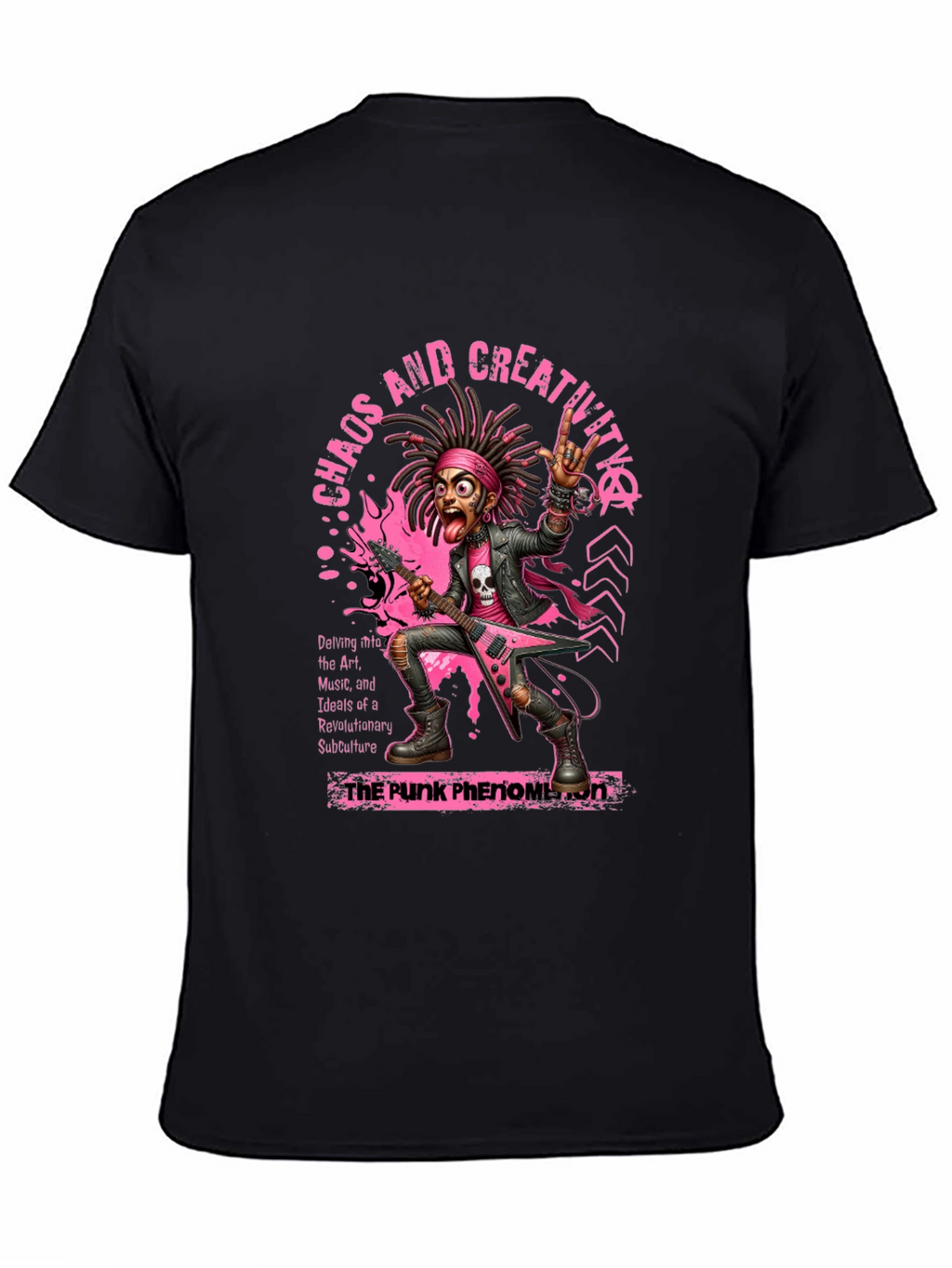 Chaos and Creativity Punk Graphic T-Shirt